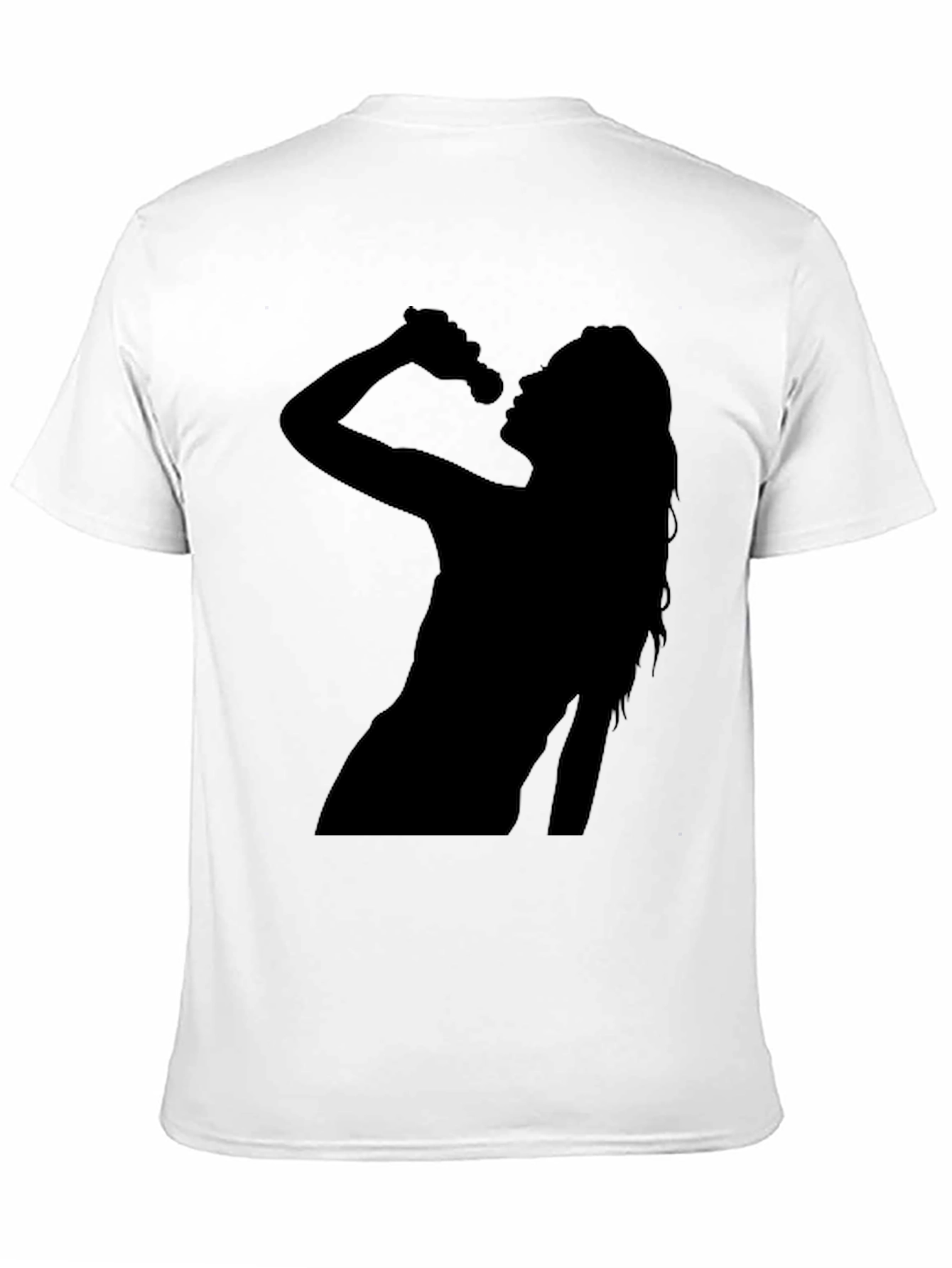 Silhouette Singer Graphic T-Shirt - Casual Black Tee