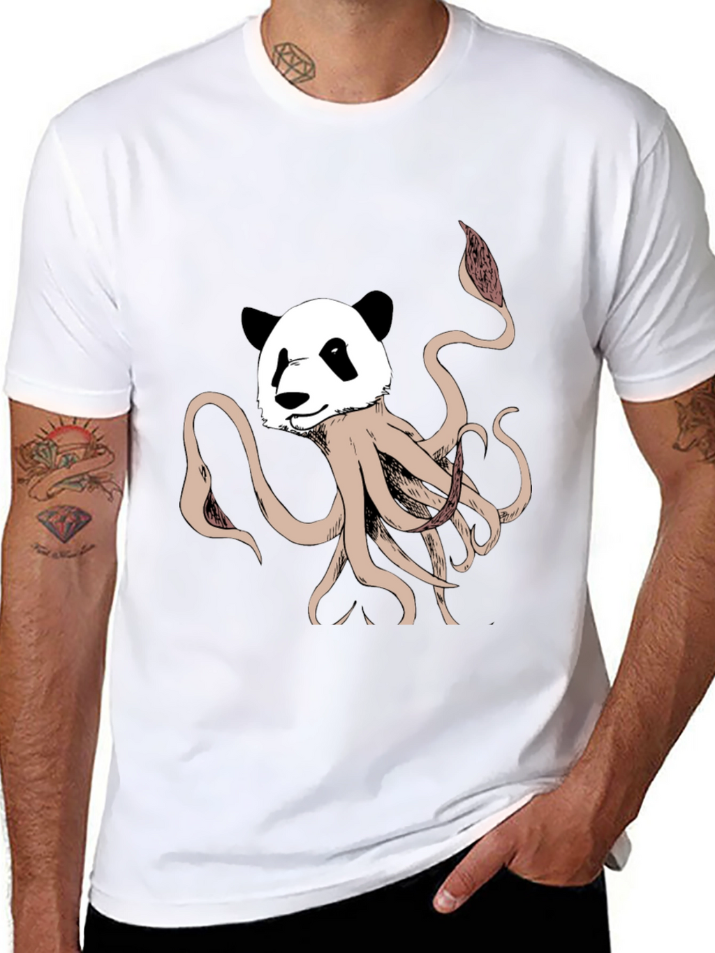 Panda Octopus Graphic Tee