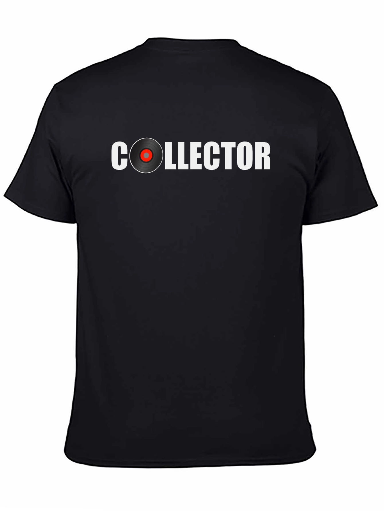 Vinyl Record Collector Graphic Tee - Black