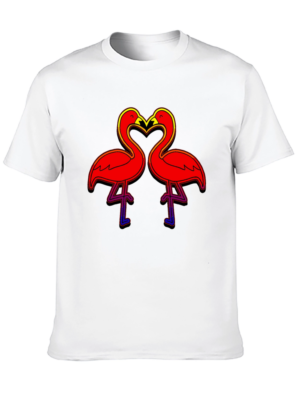 Flamingo Love Graphic T-Shirt - Bold Black Tee