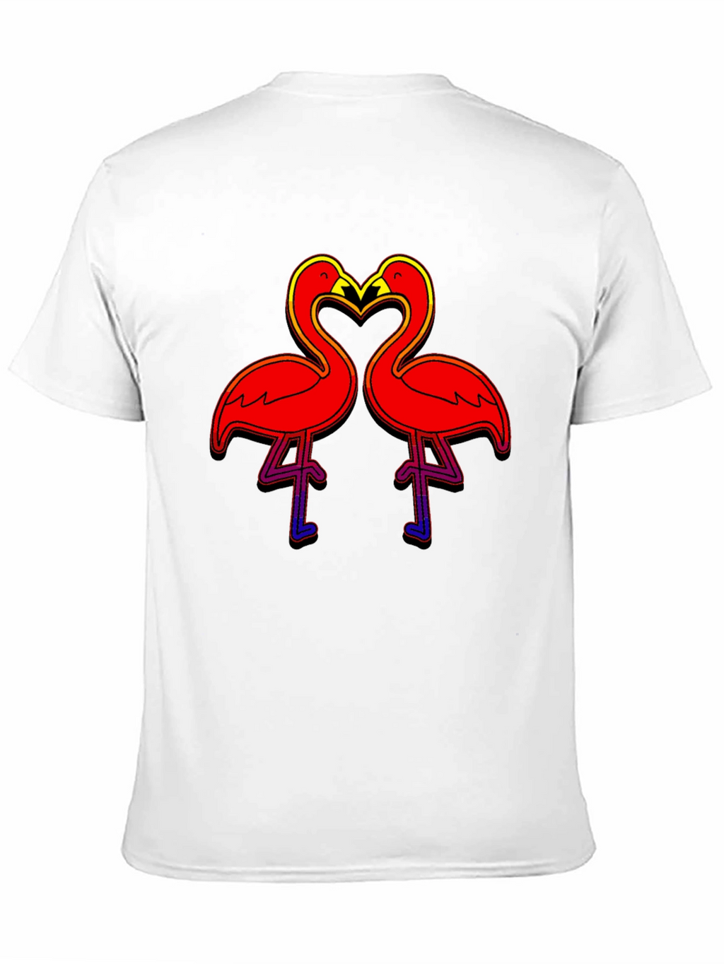 Flamingo Love Graphic T-Shirt - Bold Black Tee