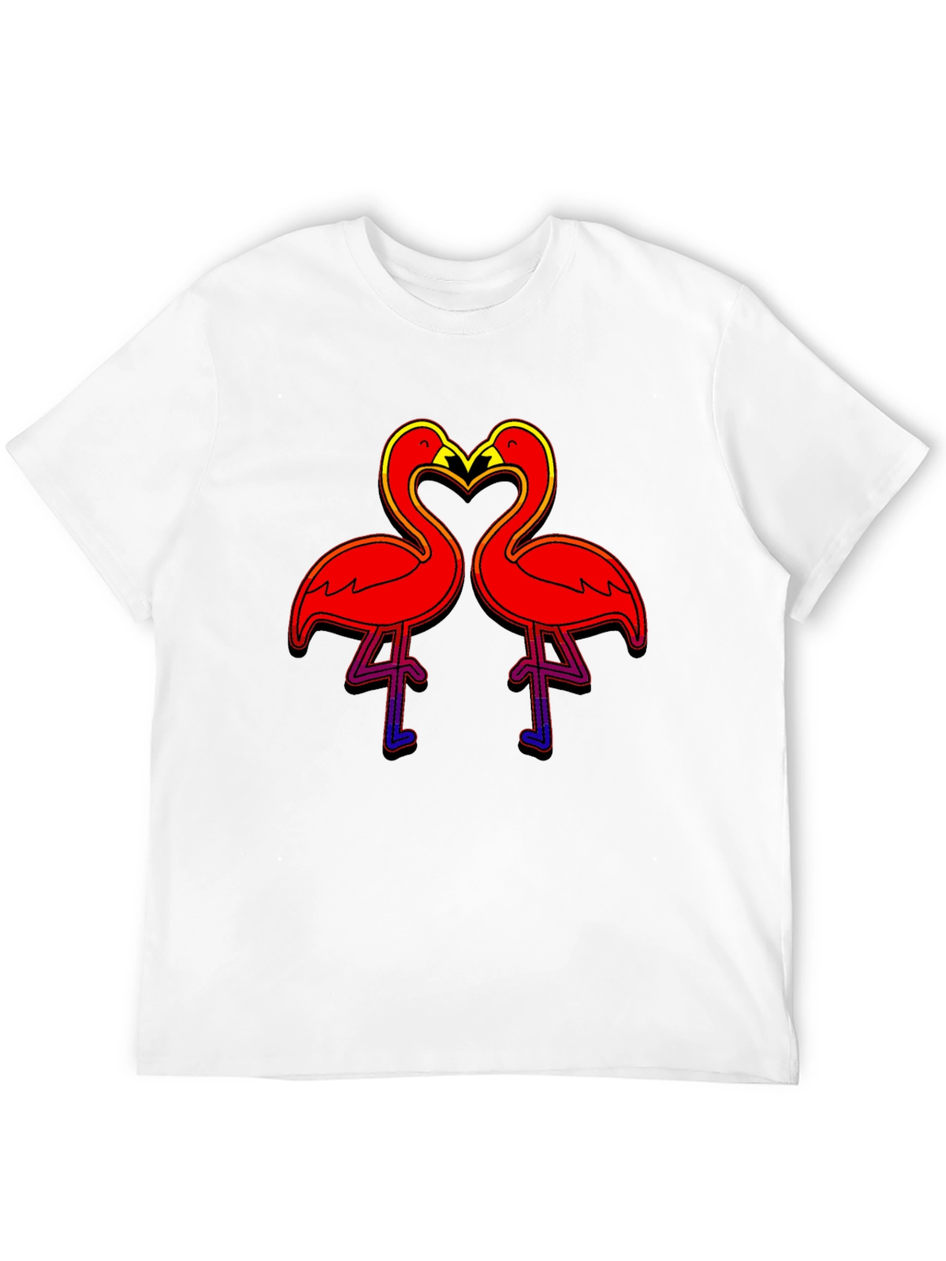 Flamingo Love Graphic T-Shirt - Bold Black Tee
