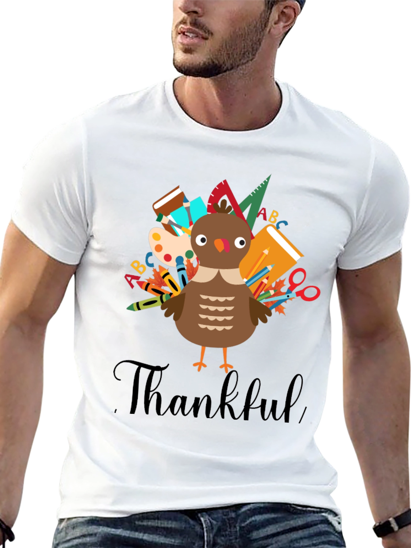 Thankful Turkey Teacher T-Shirt