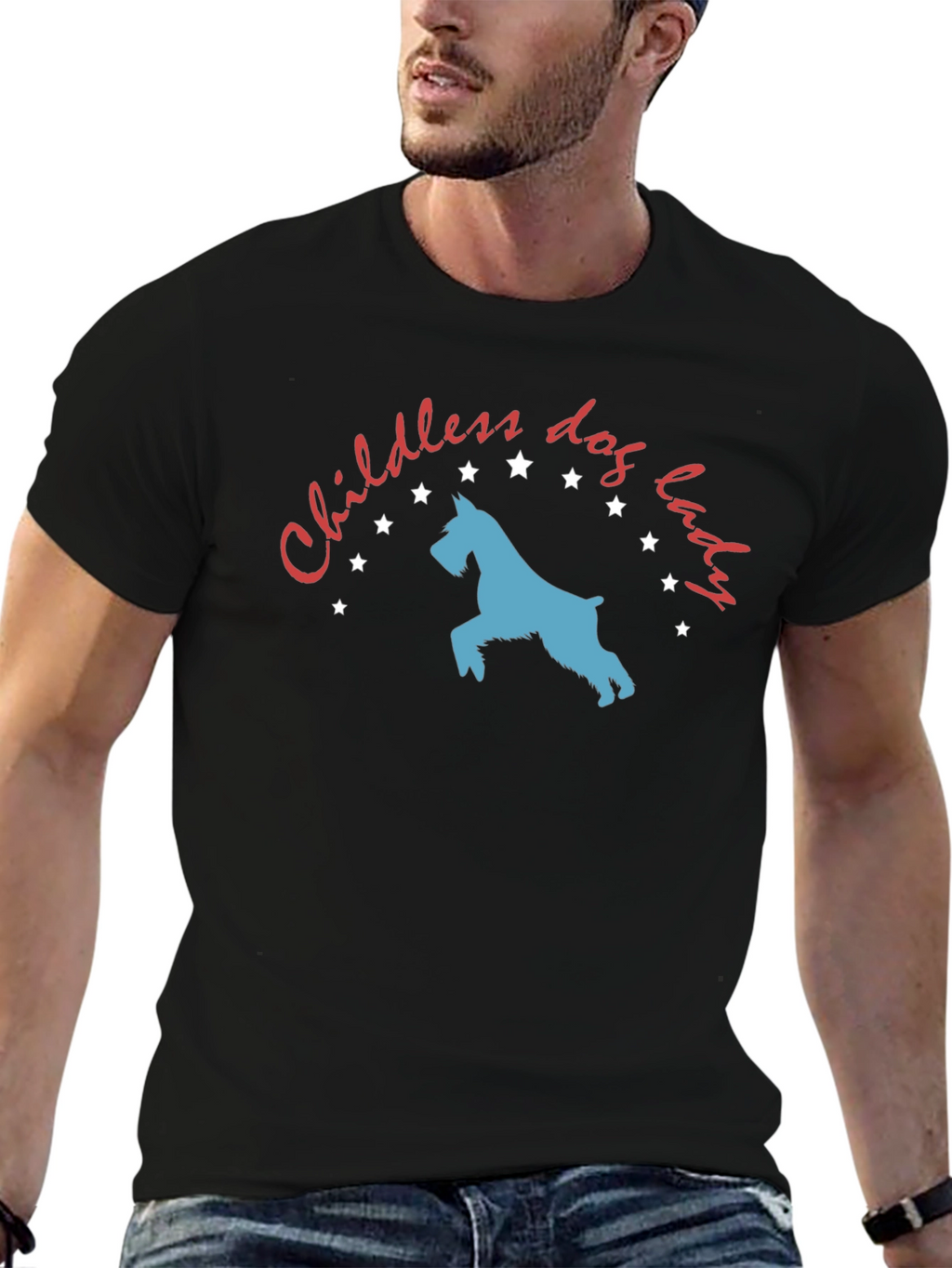 Childless Dog Lady T-Shirt - Novelty Graphic Tee