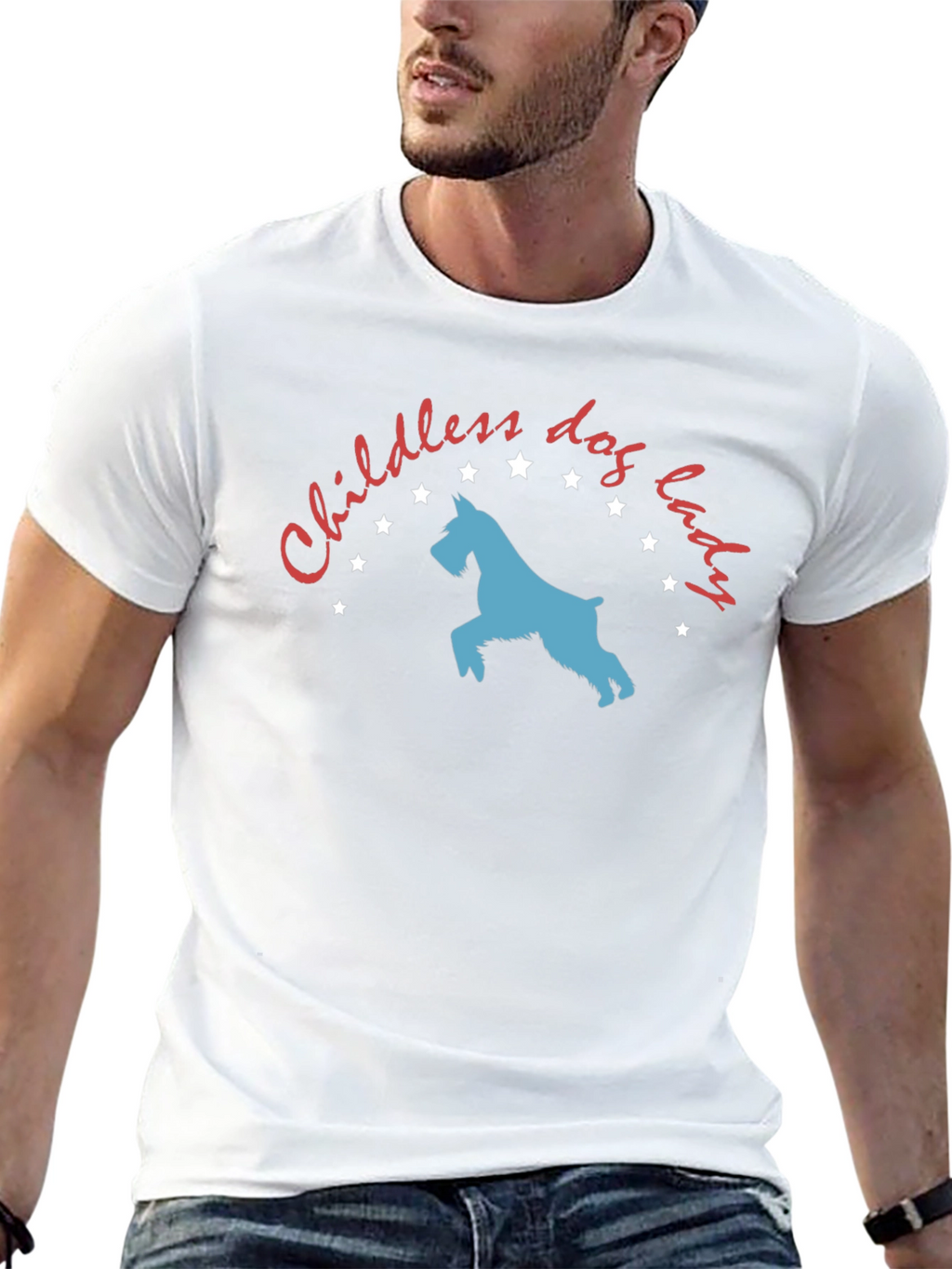 Childless Dog Lady T-Shirt - Novelty Graphic Tee