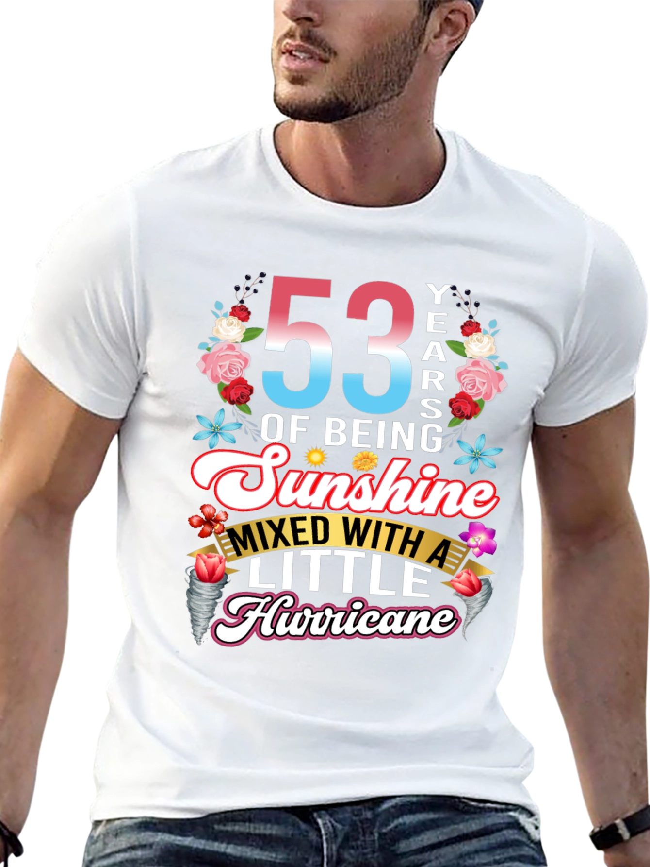 53 Years of Sunshine Mixed With Hurricane T-Shirt