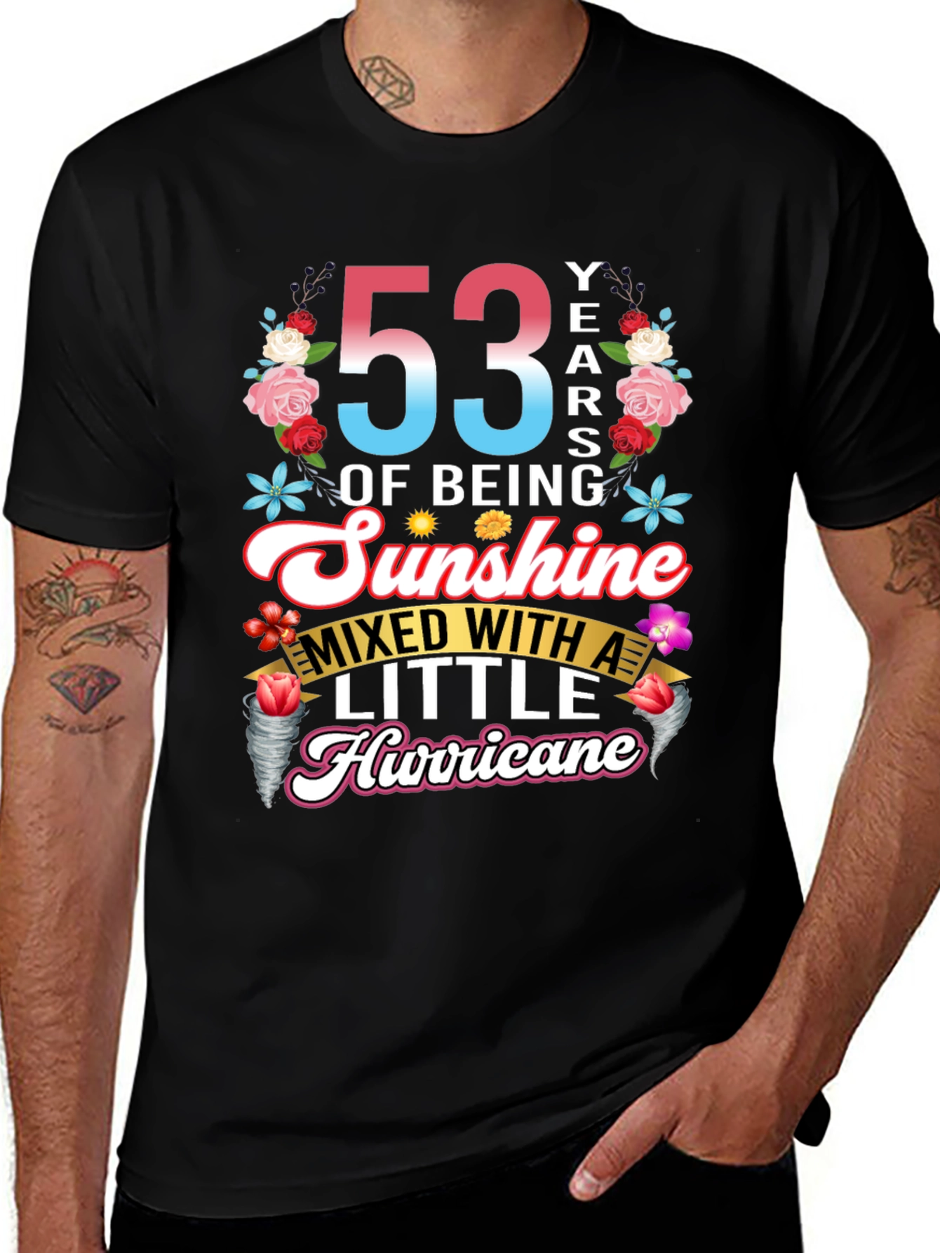 53 Years of Sunshine Mixed With Hurricane T-Shirt