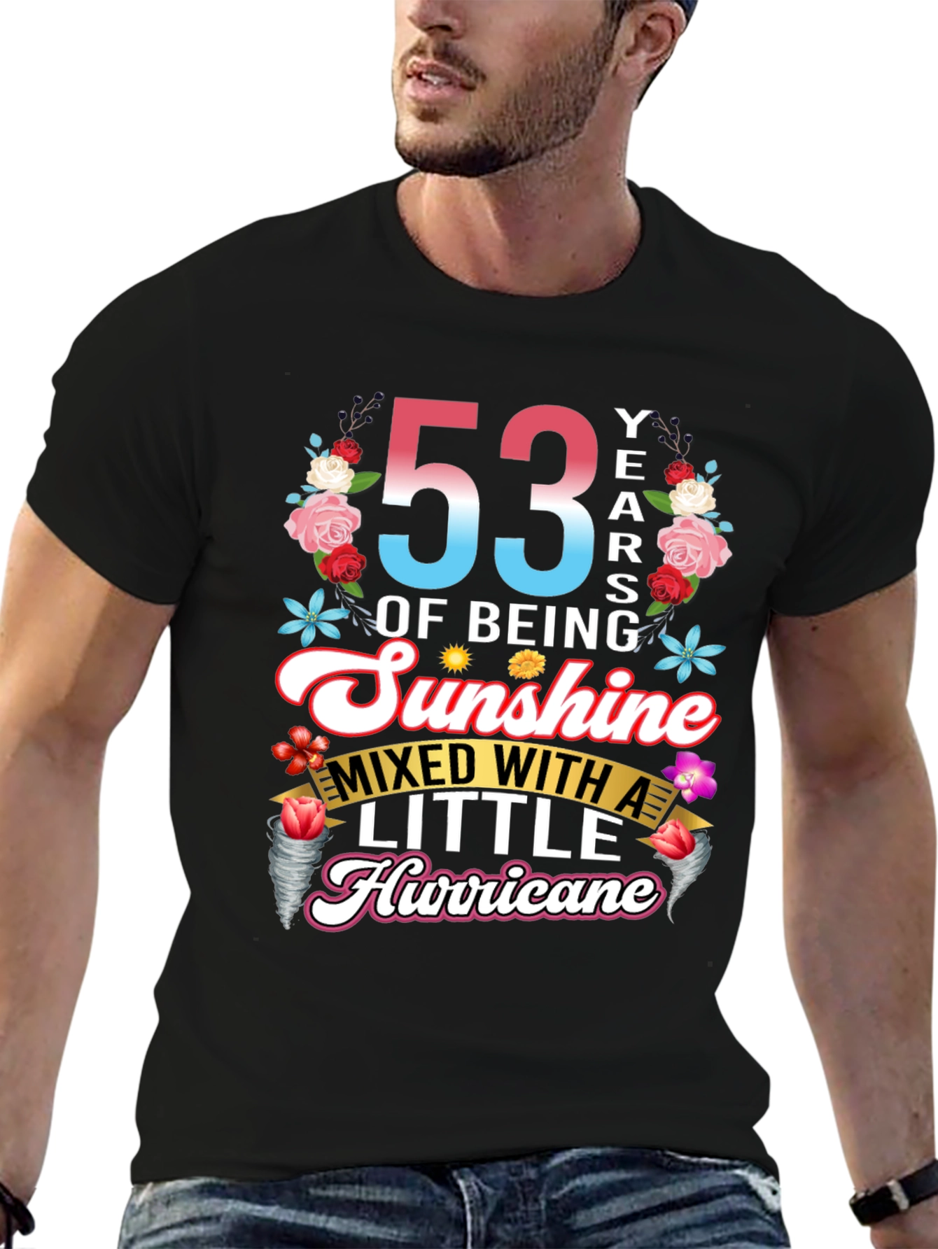 53 Years of Sunshine Mixed With Hurricane T-Shirt