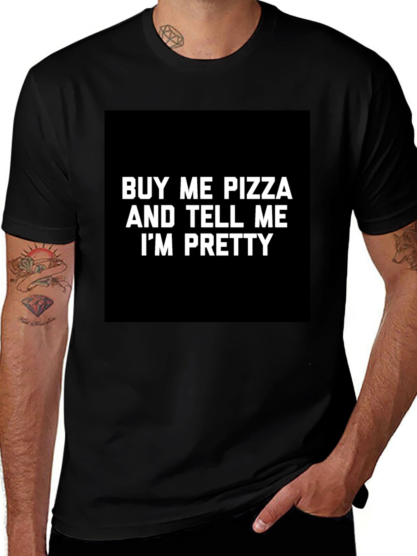 Funny Pizza & Compliment Graphic T-Shirt