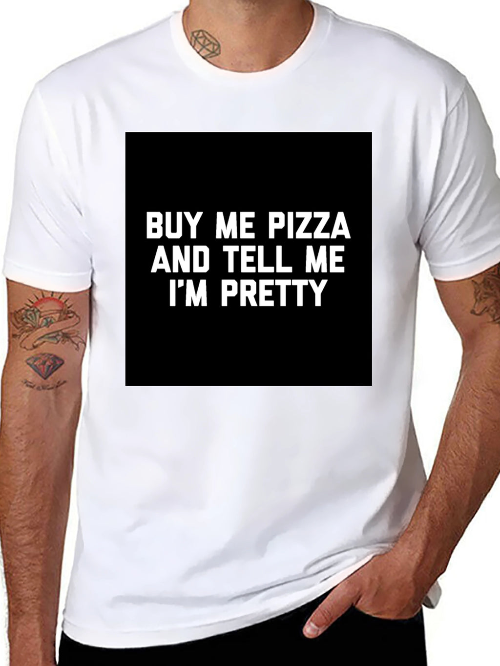 Funny Pizza & Compliment Graphic T-Shirt