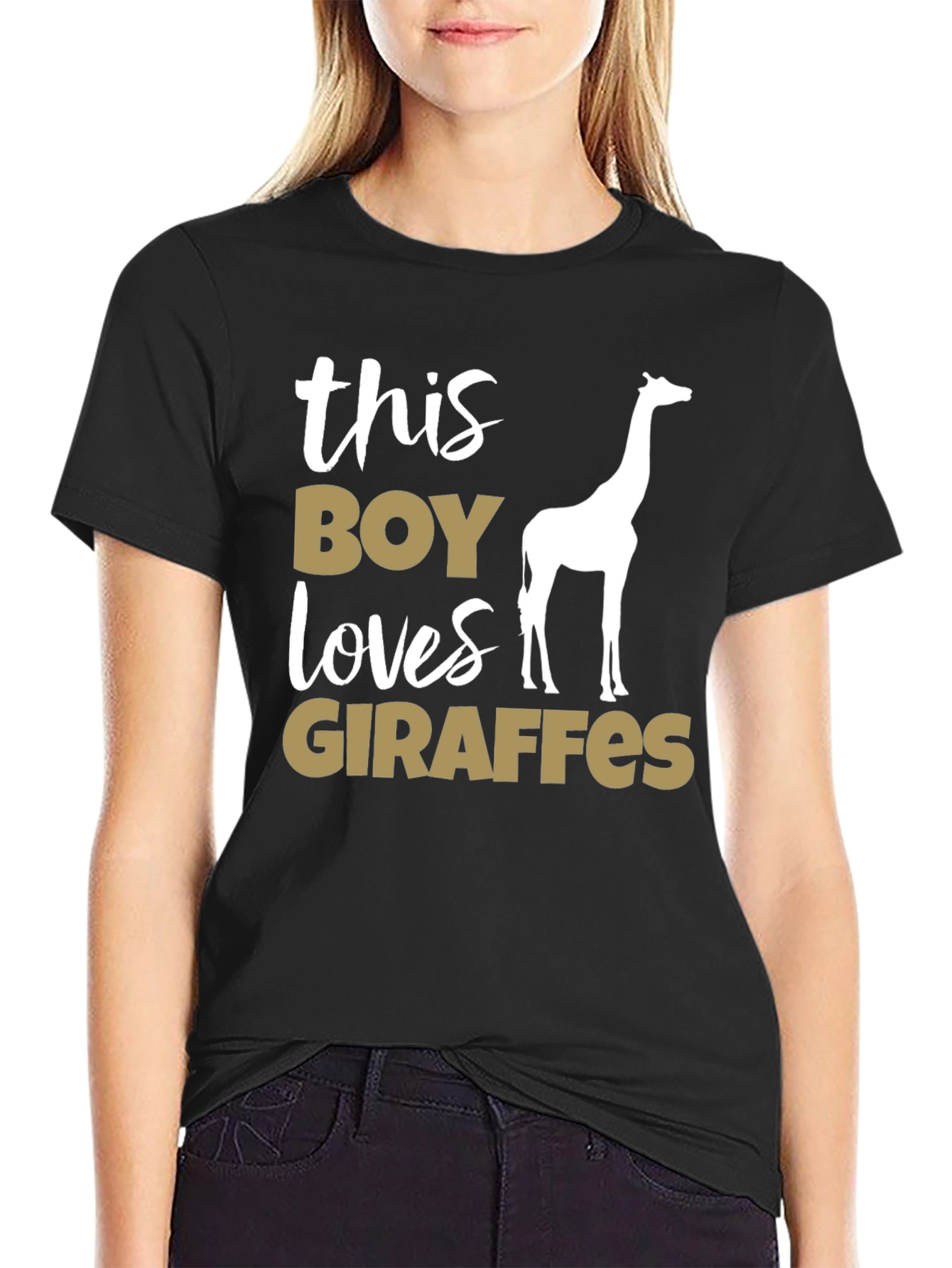 Boy Loves Giraffes Graphic Tee