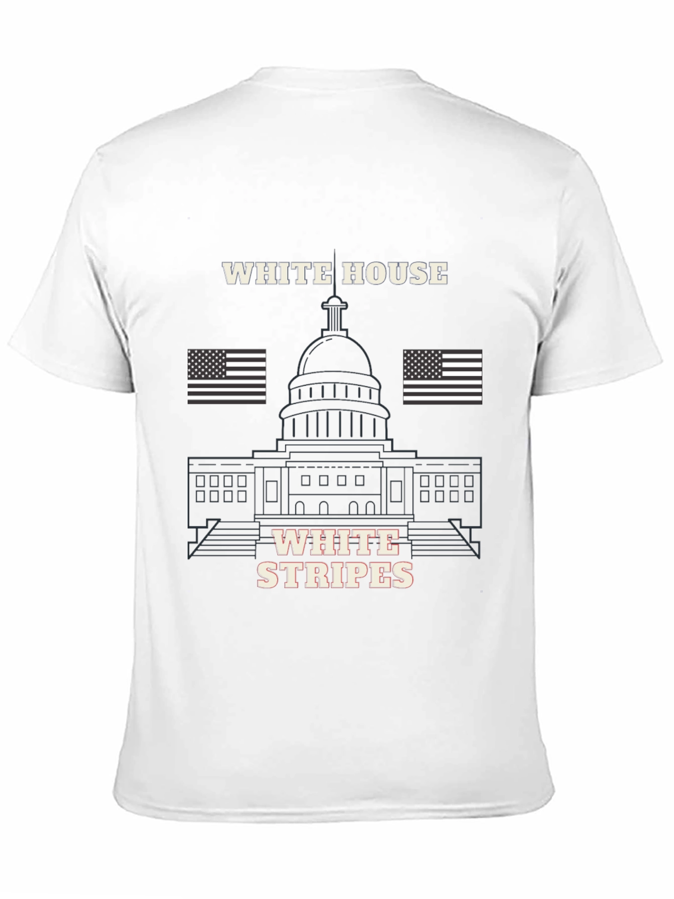 White House Stripes Graphic T-Shirt
