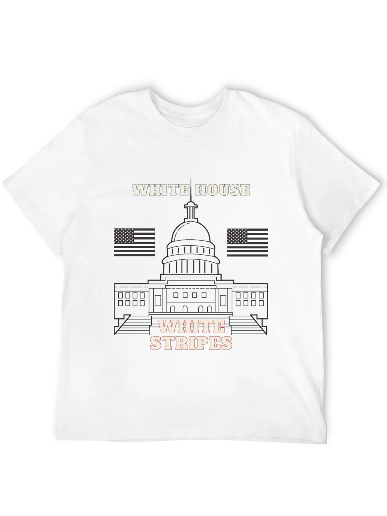 White House Stripes Graphic T-Shirt