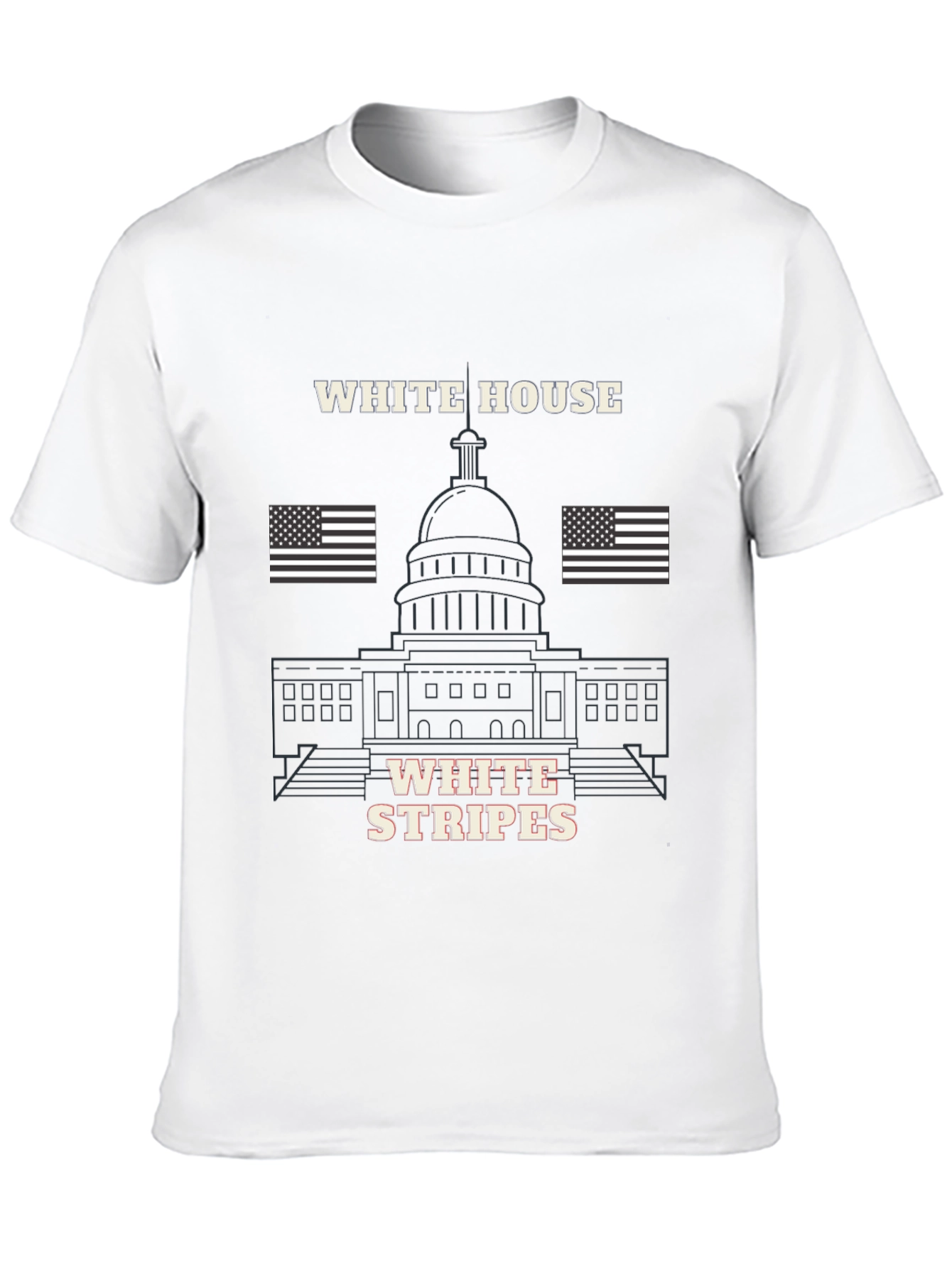 White House Stripes Graphic T-Shirt