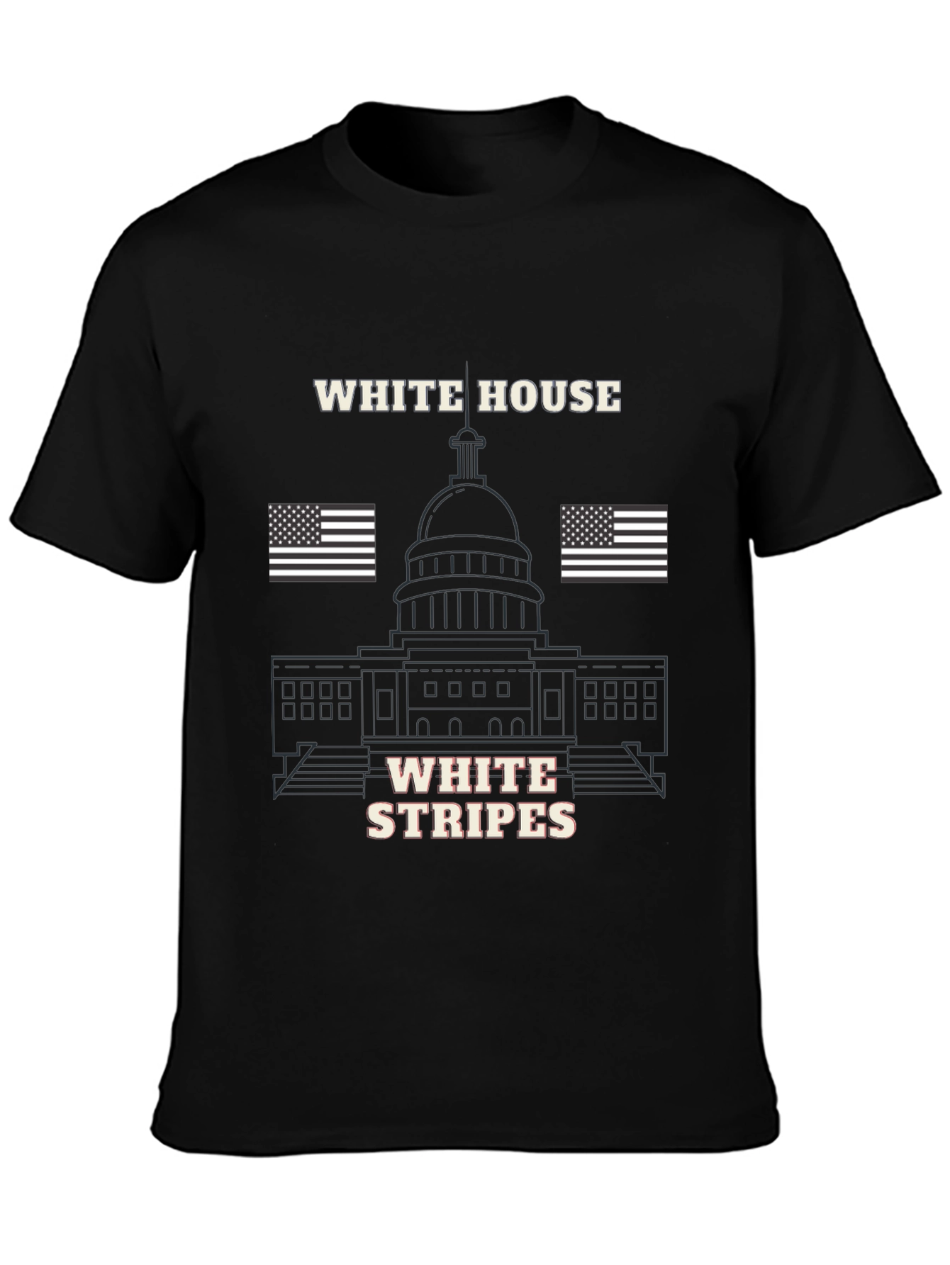 White House Stripes Graphic T-Shirt