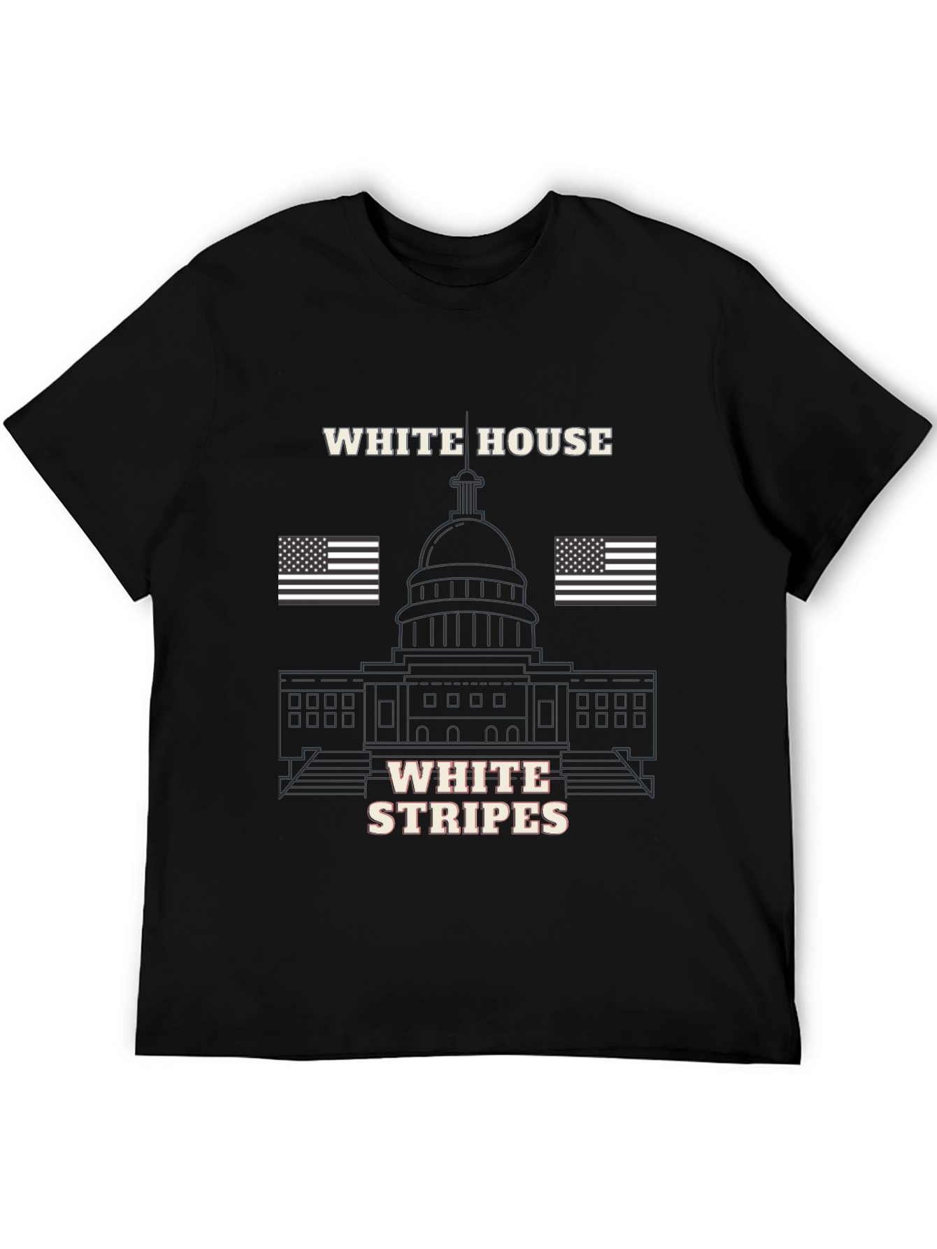 White House Stripes Graphic T-Shirt