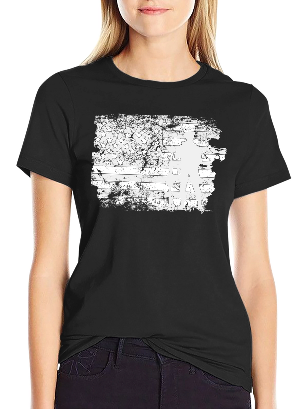 Distressed American Flag Veteran Graphic Tee
