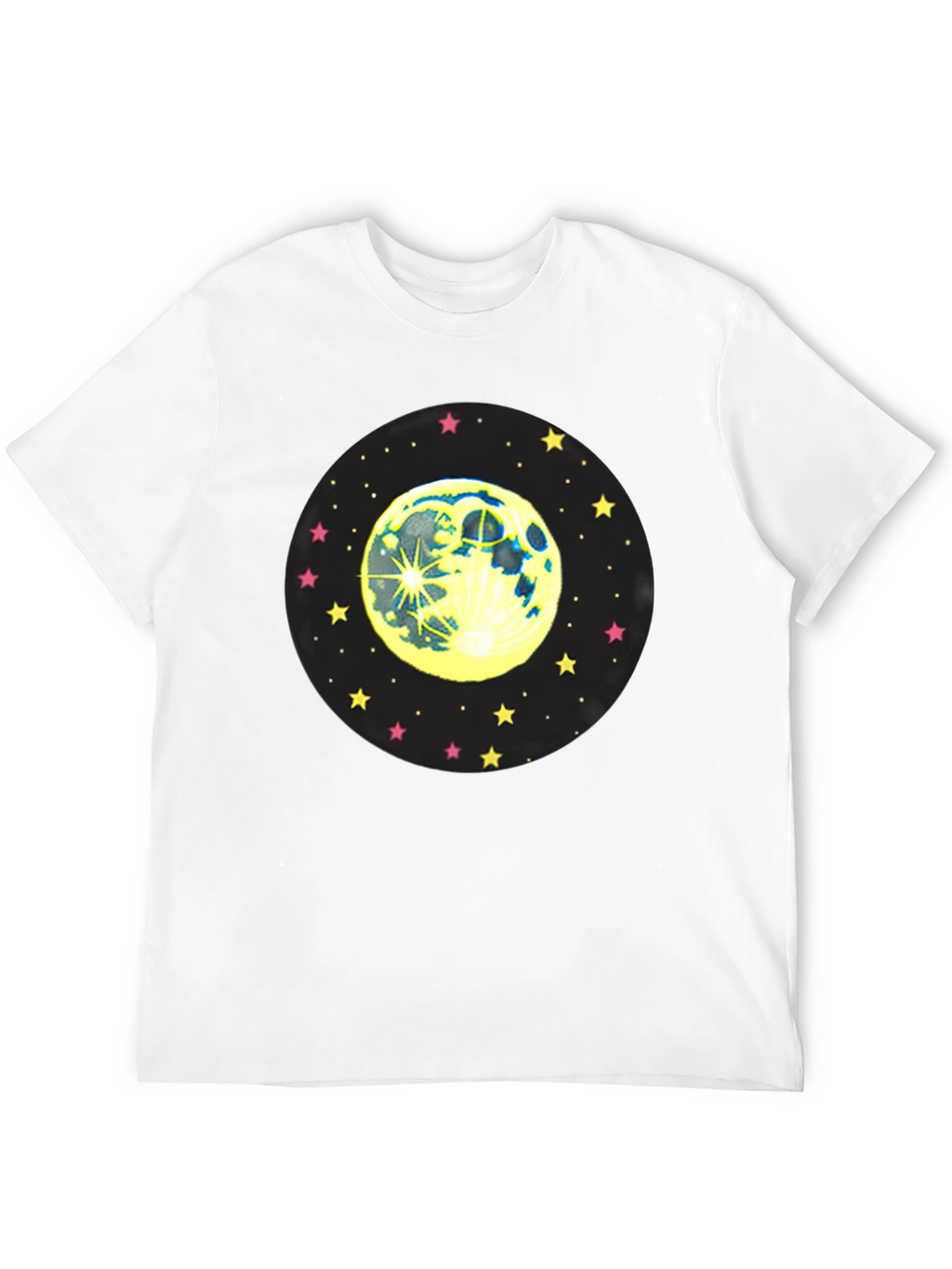 Moon and Stars Graphic Black T-Shirt
