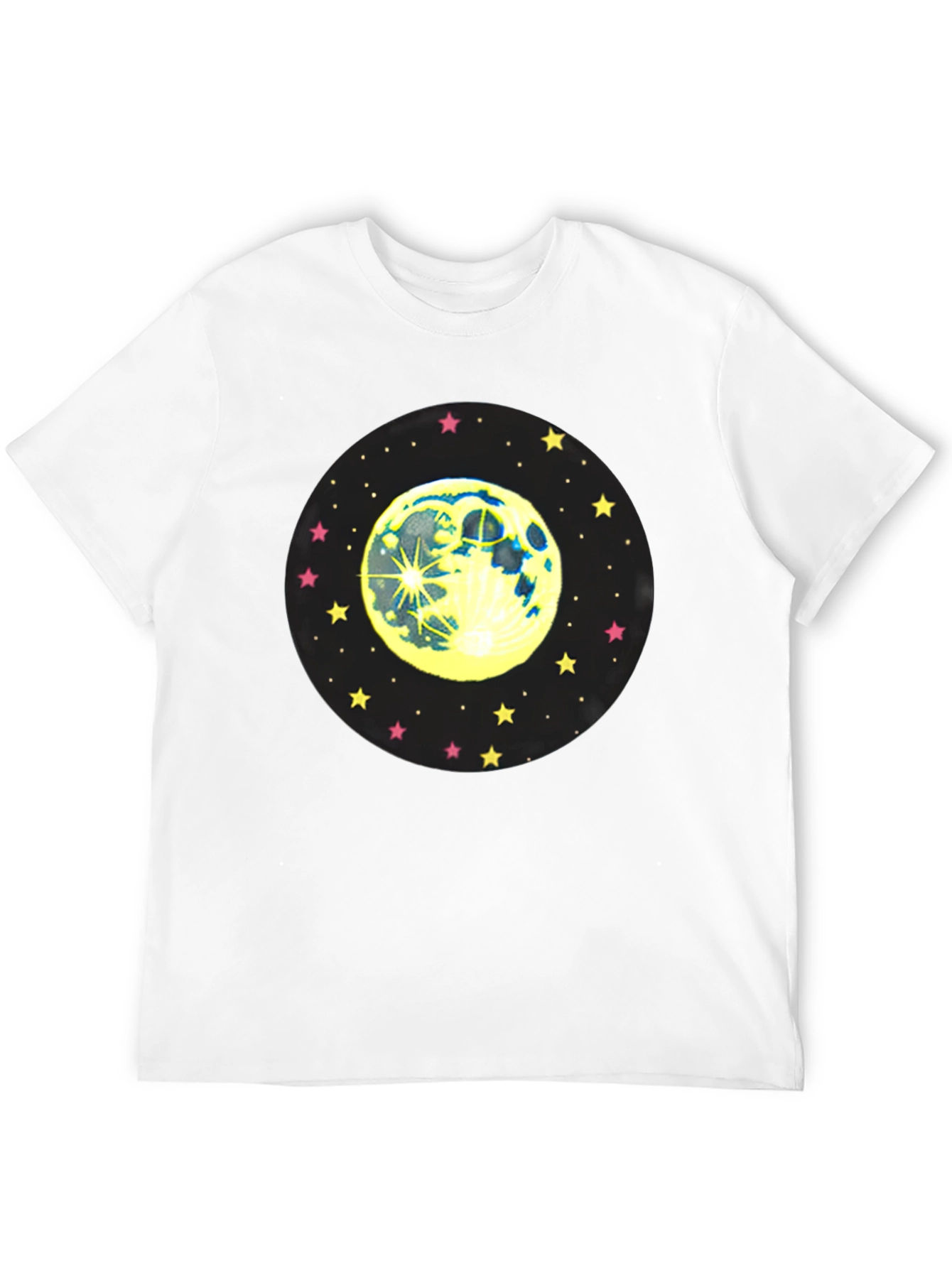 Moon and Stars Graphic Black T-Shirt