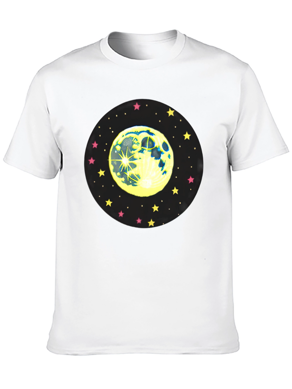 Moon and Stars Graphic Black T-Shirt