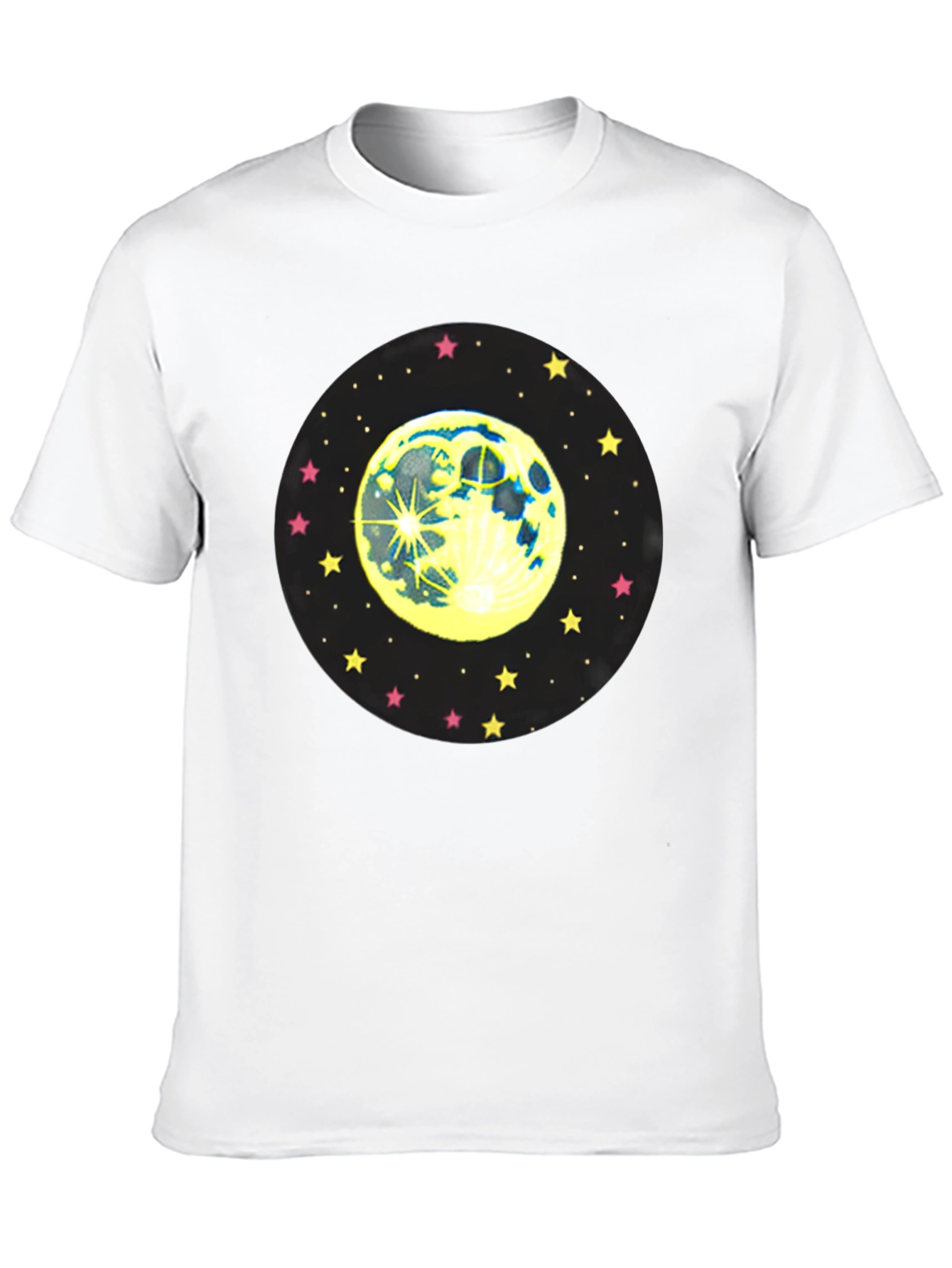 Moon and Stars Graphic Black T-Shirt