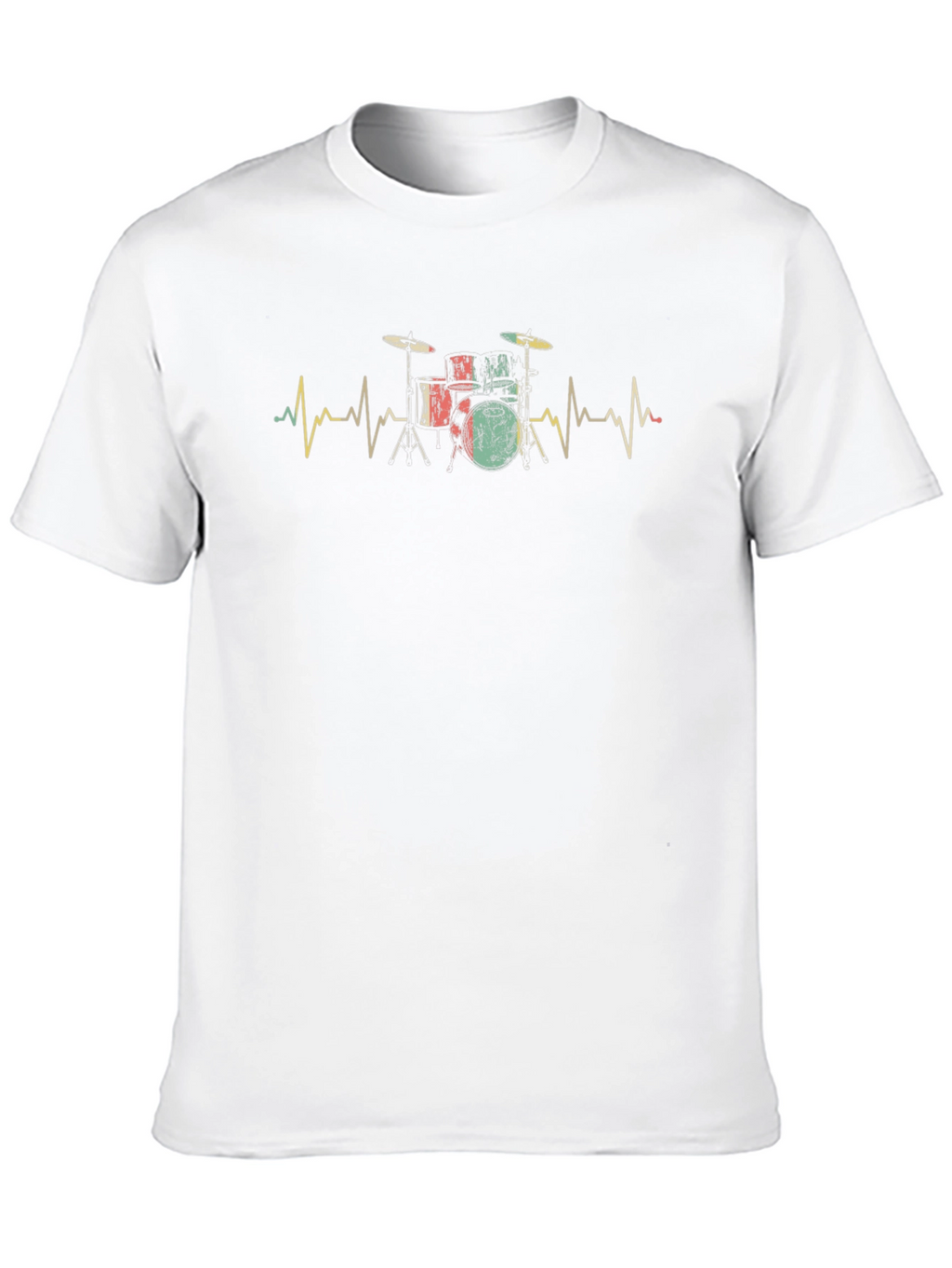 Drummer Heartbeat T-Shirt - Music Lover Tee