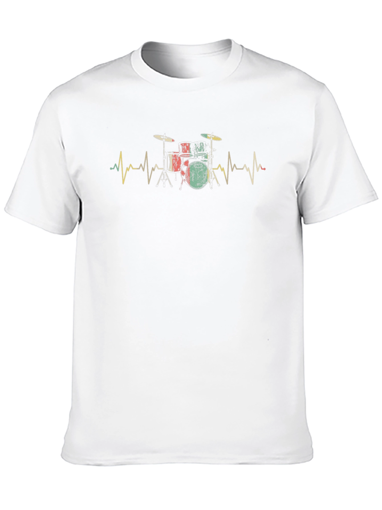 Drummer Heartbeat T-Shirt - Music Lover Tee