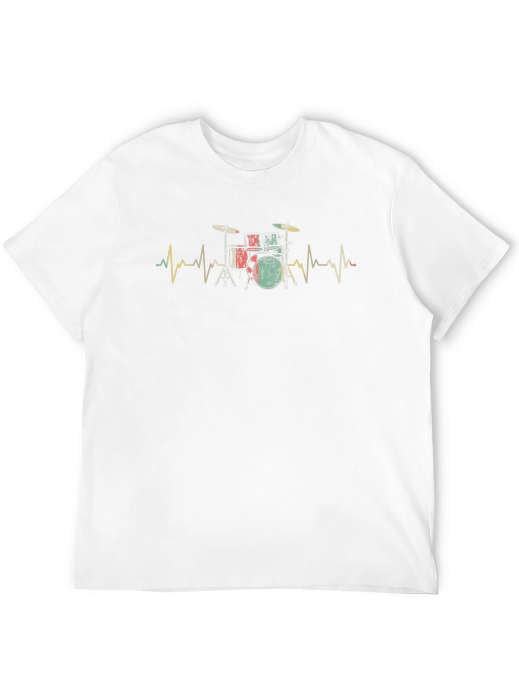 Drummer Heartbeat T-Shirt - Music Lover Tee