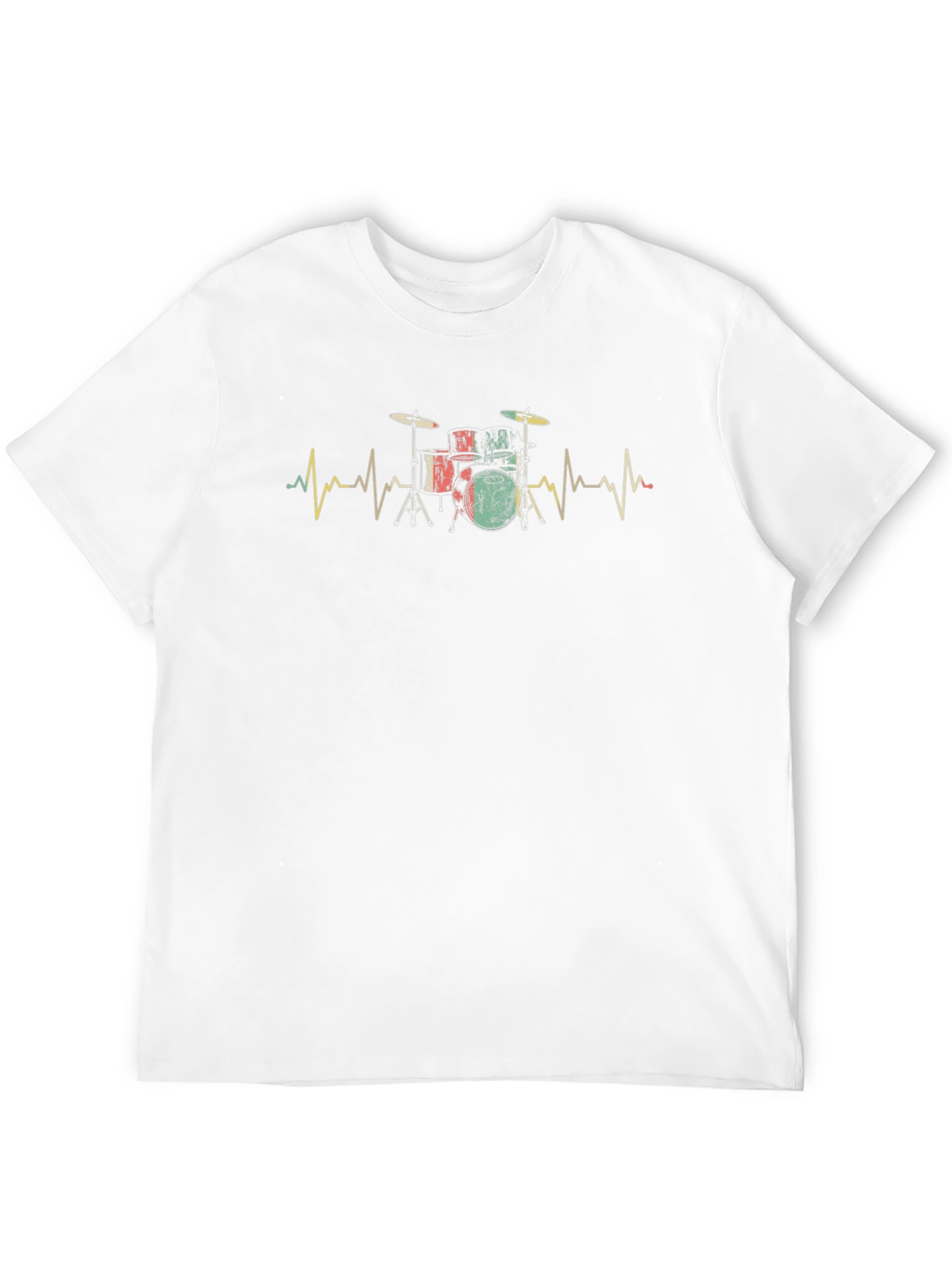 Drummer Heartbeat T-Shirt - Music Lover Tee