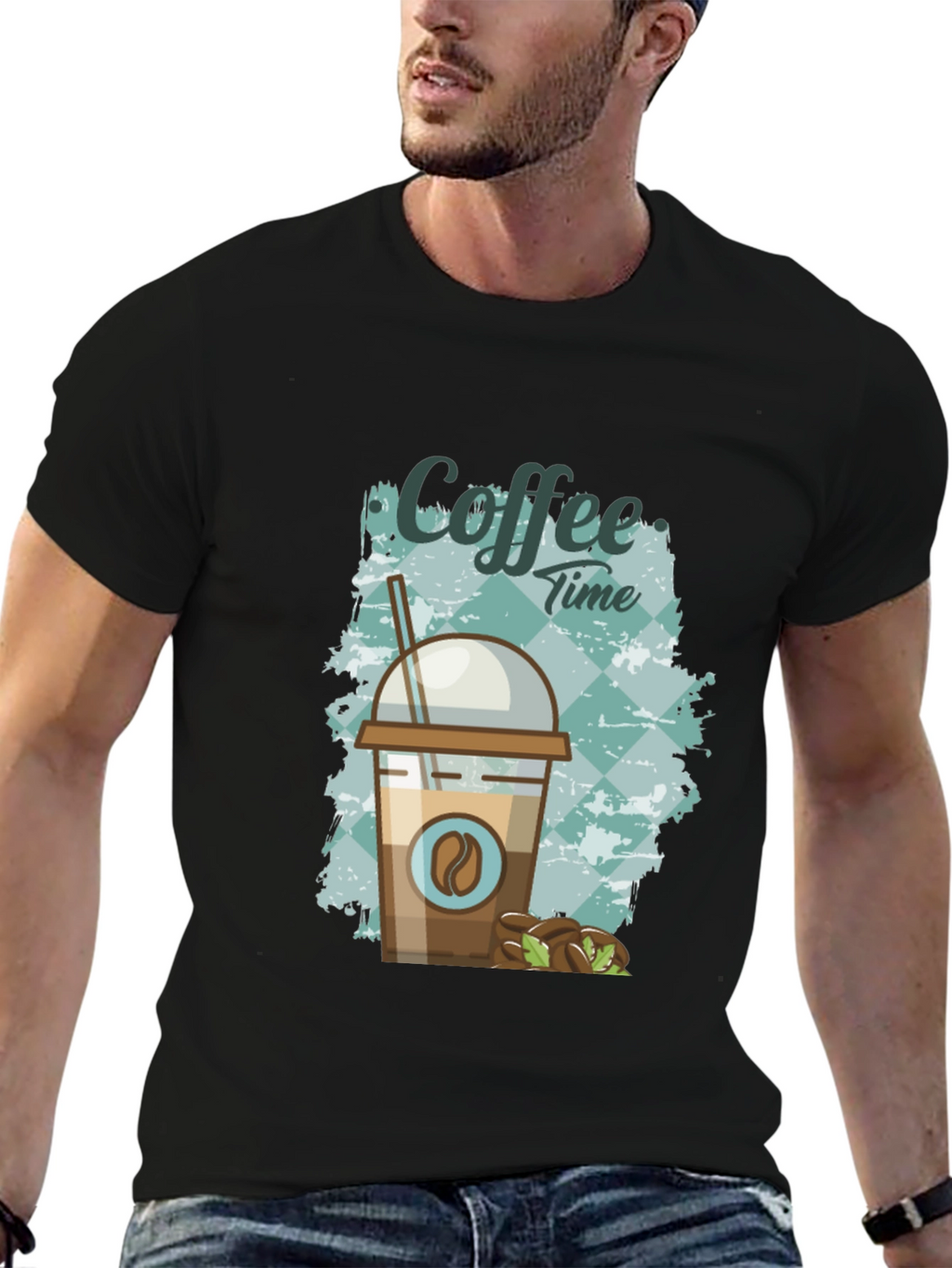 Coffee Time Graphic Tee - Unisex Black T-Shirt