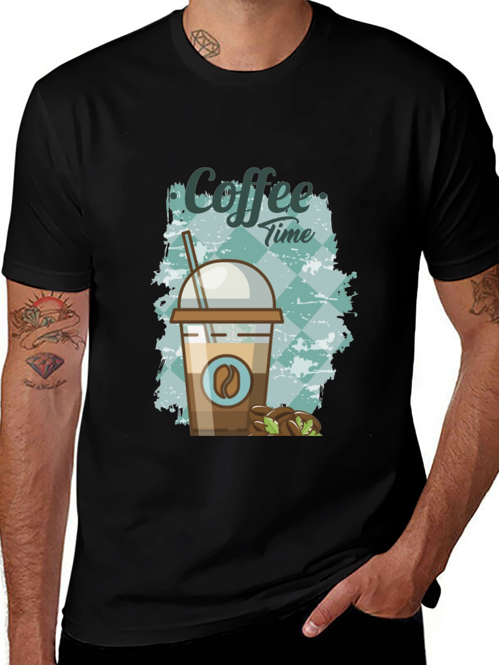 Coffee Time Graphic Tee - Unisex Black T-Shirt