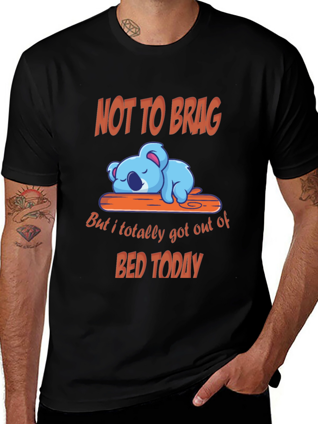Funny Koala T-Shirt - Not to Brag Bed Today