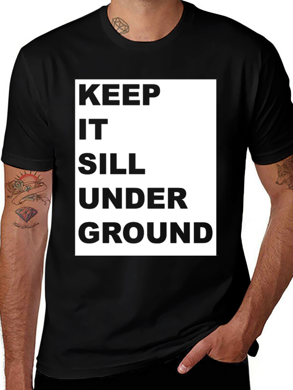 Keep It Sill Underground Black Graphic Tee