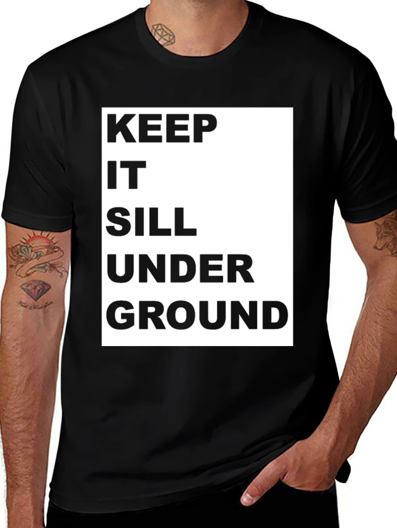 Keep It Sill Underground Black Graphic Tee