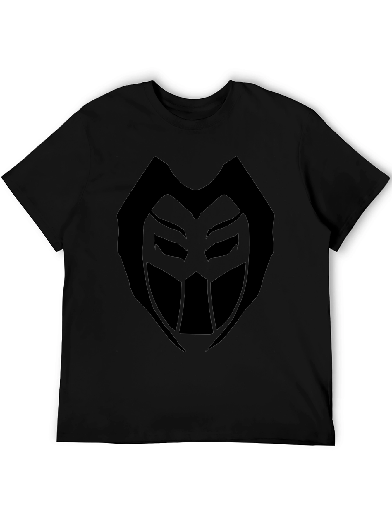 Mystic Mask Graphic Tee - Black Cotton Comfort