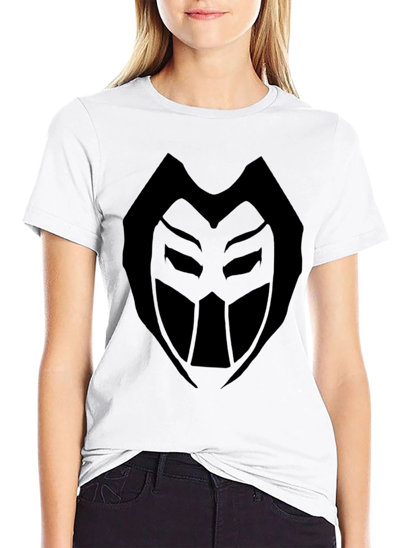 Mystic Mask Graphic Tee - Black Cotton Comfort