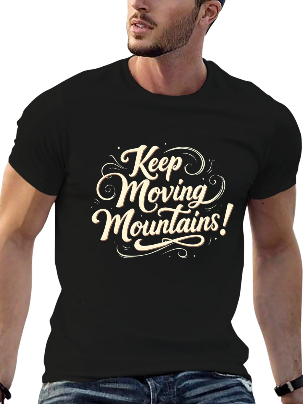 Keep Moving Mountains Graphic Tee - Motivational Shirt
