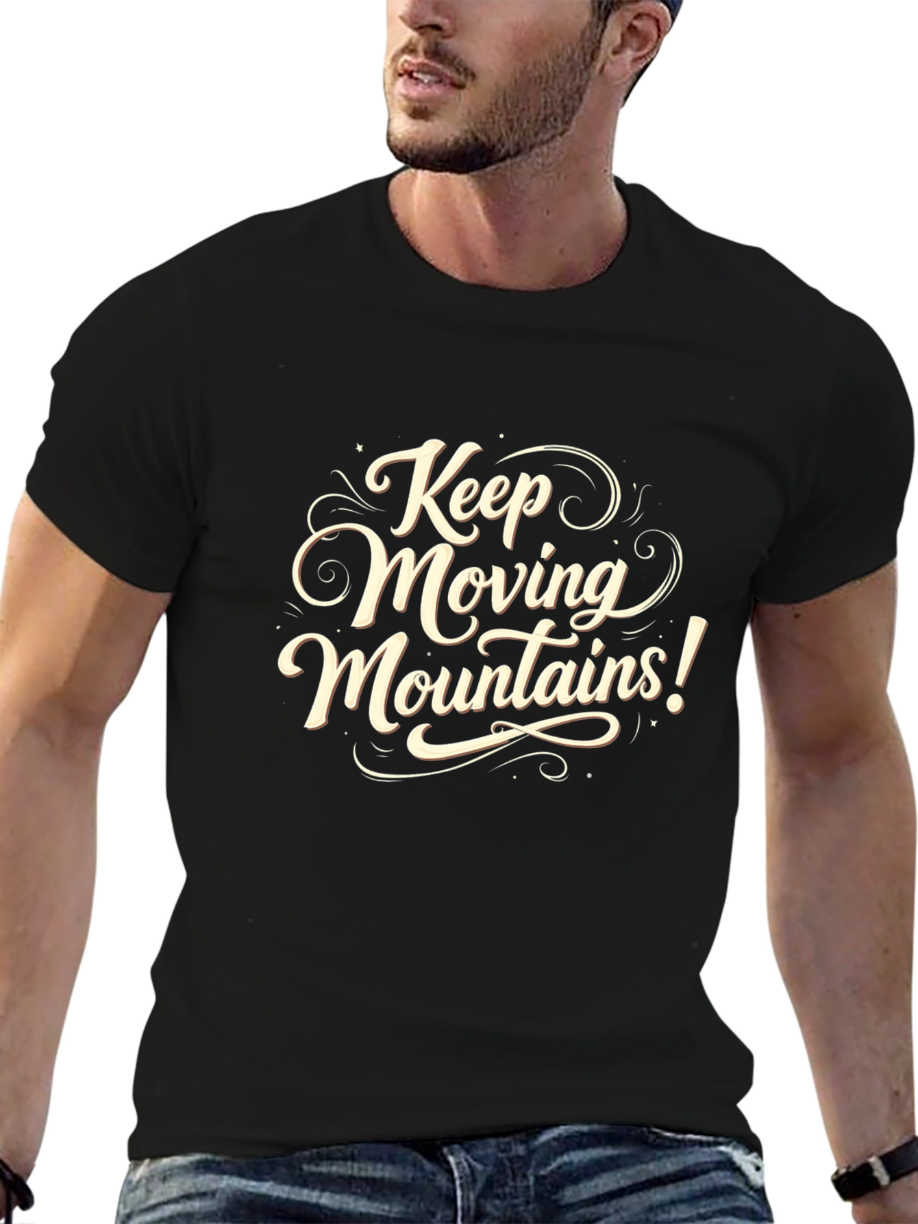 Keep Moving Mountains Graphic Tee - Motivational Shirt