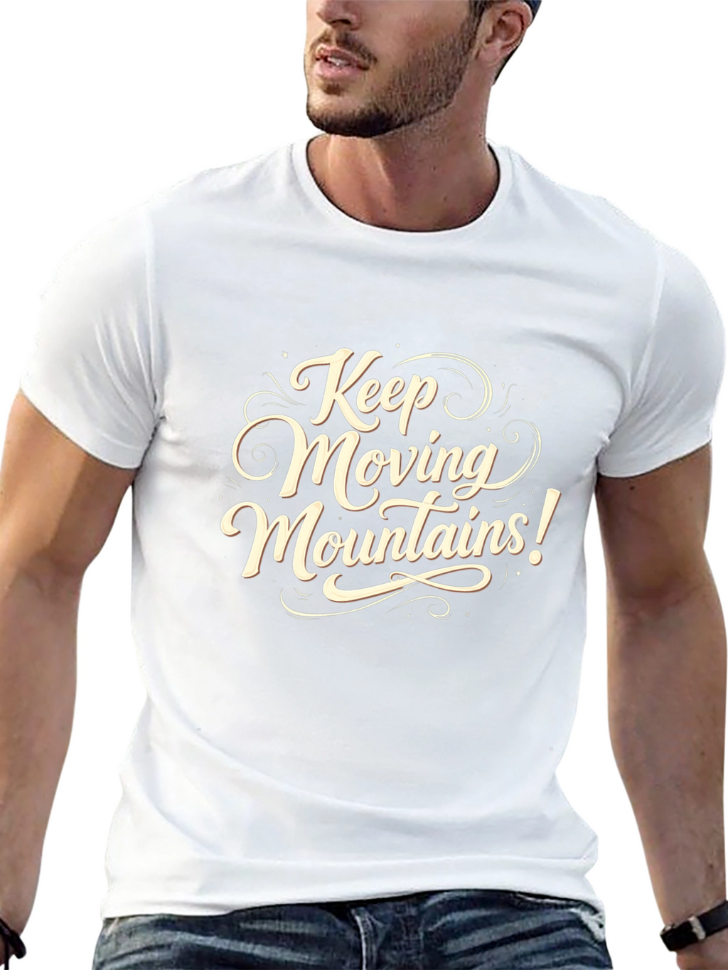 Keep Moving Mountains Graphic Tee - Motivational Shirt