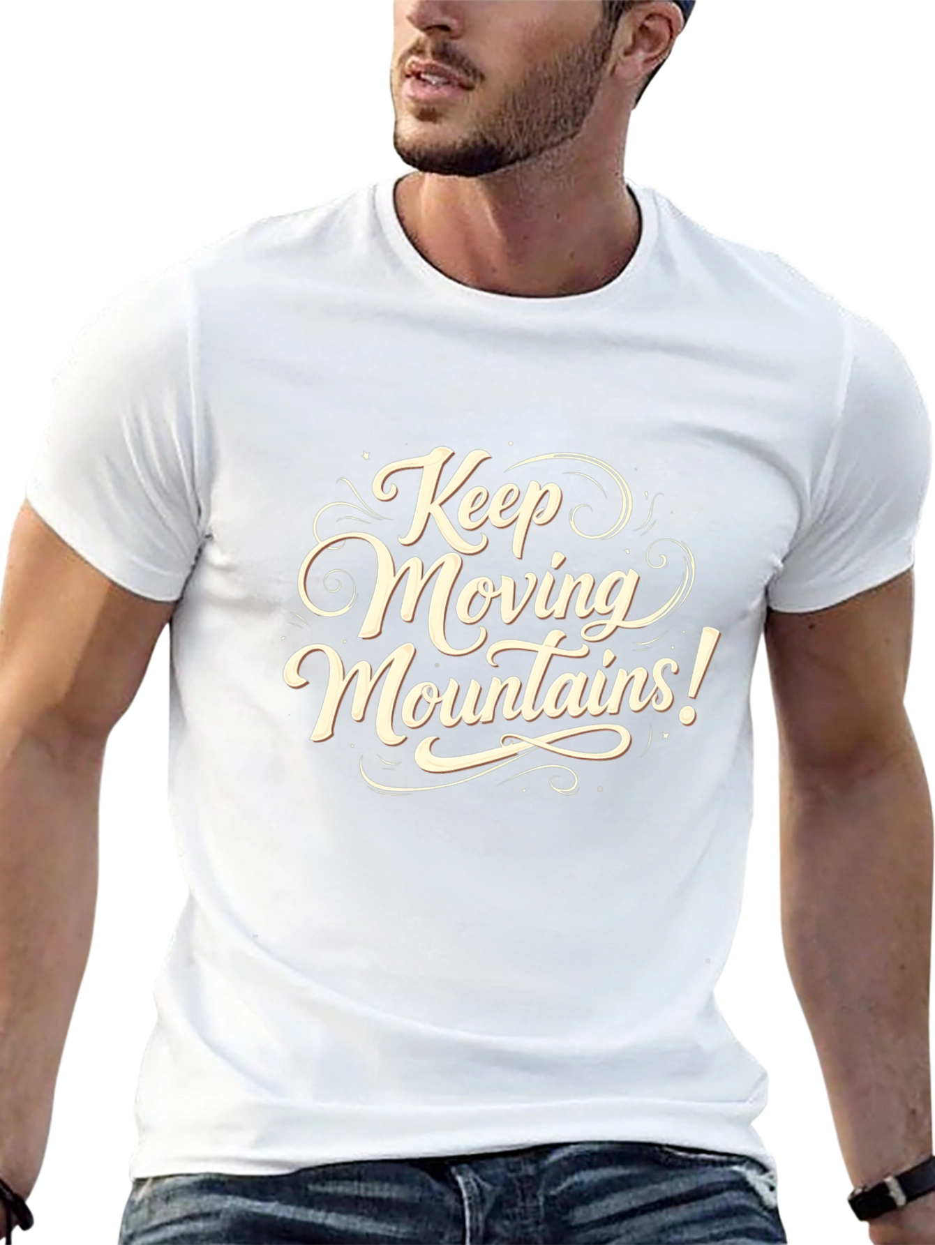 Keep Moving Mountains Graphic Tee - Motivational Shirt
