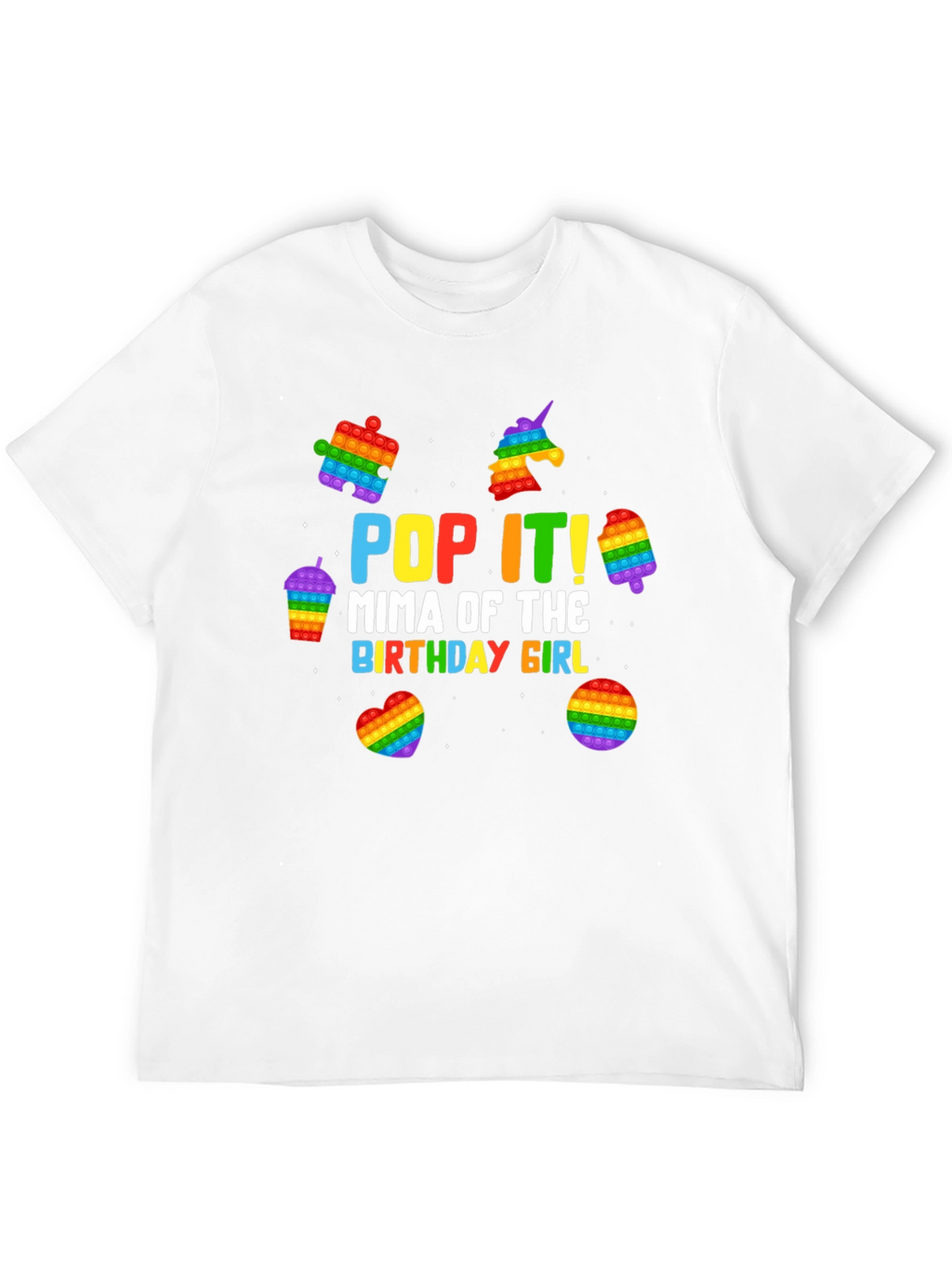 Pop It Mima Birthday Girl Black T-Shirt