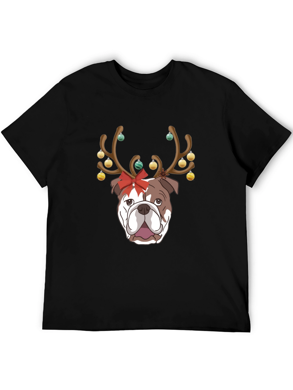 Festive Bulldog Christmas T-Shirt