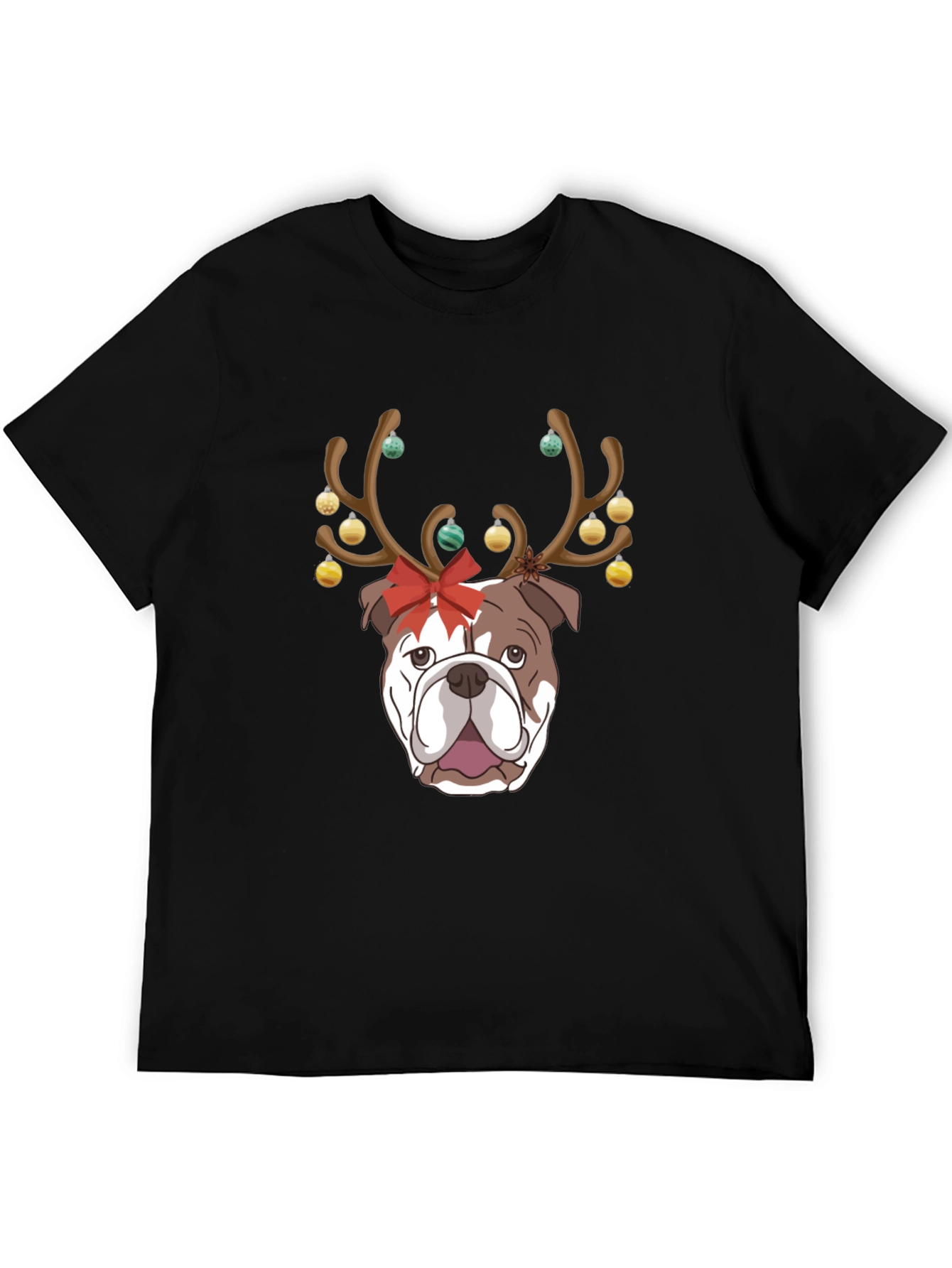Festive Bulldog Christmas T-Shirt