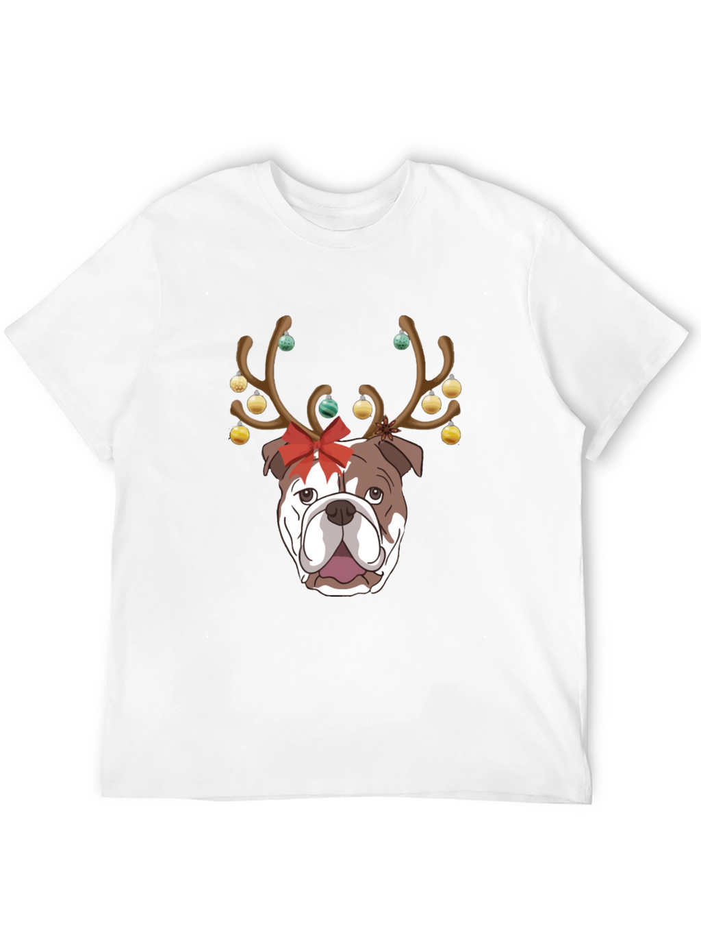 Festive Bulldog Christmas T-Shirt