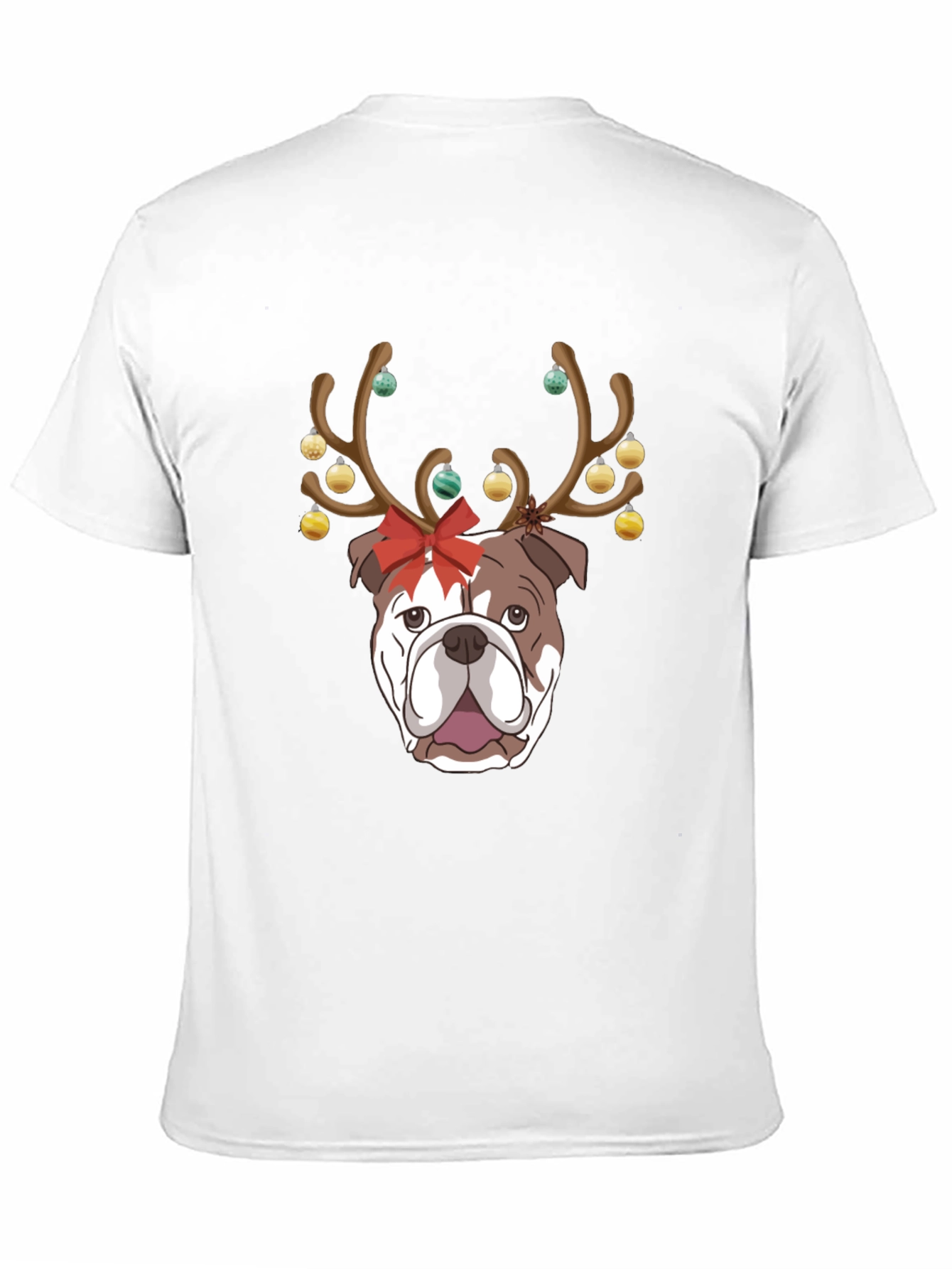 Festive Bulldog Christmas T-Shirt