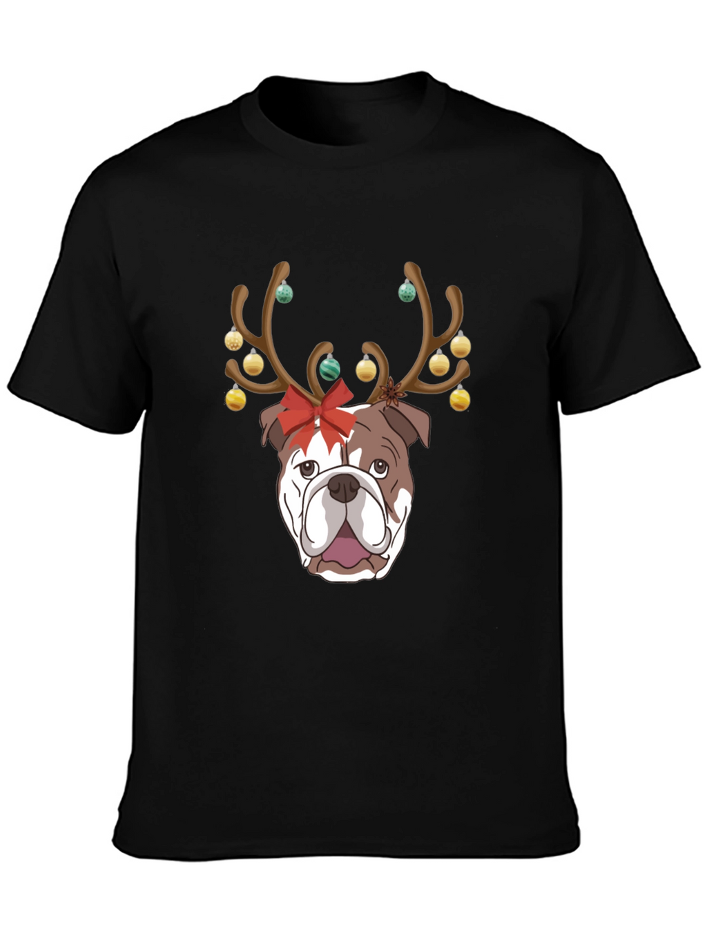 Festive Bulldog Christmas T-Shirt
