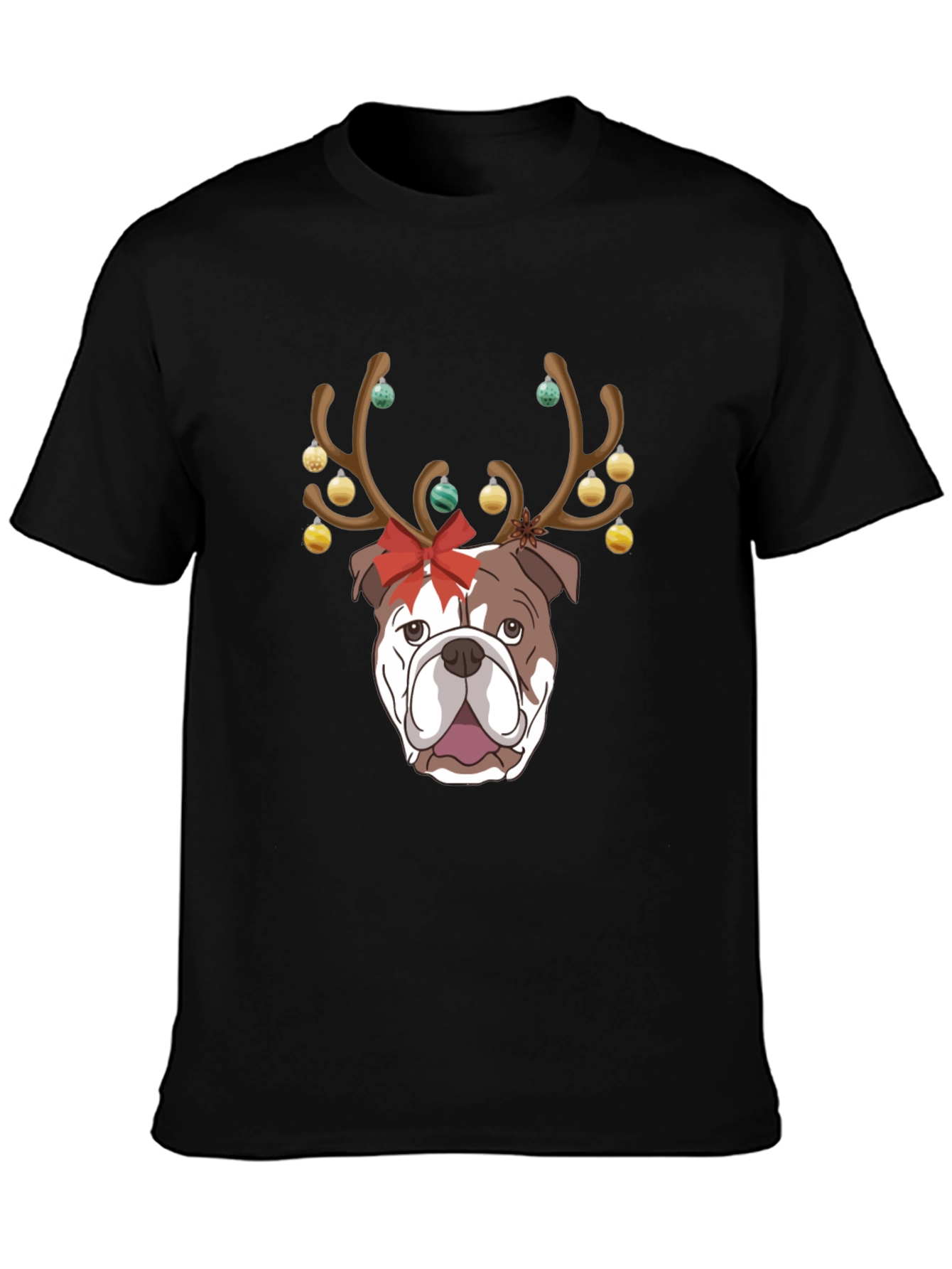 Festive Bulldog Christmas T-Shirt