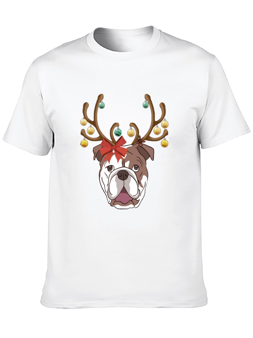 Festive Bulldog Christmas T-Shirt