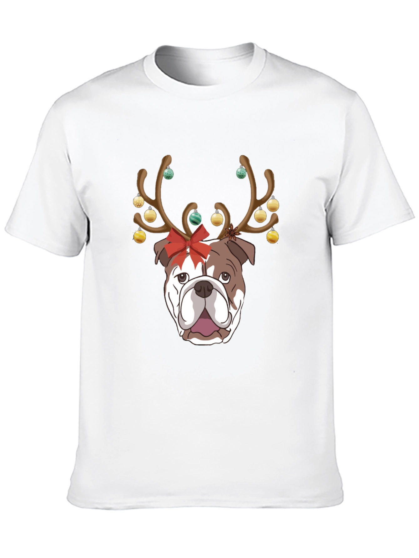 Festive Bulldog Christmas T-Shirt