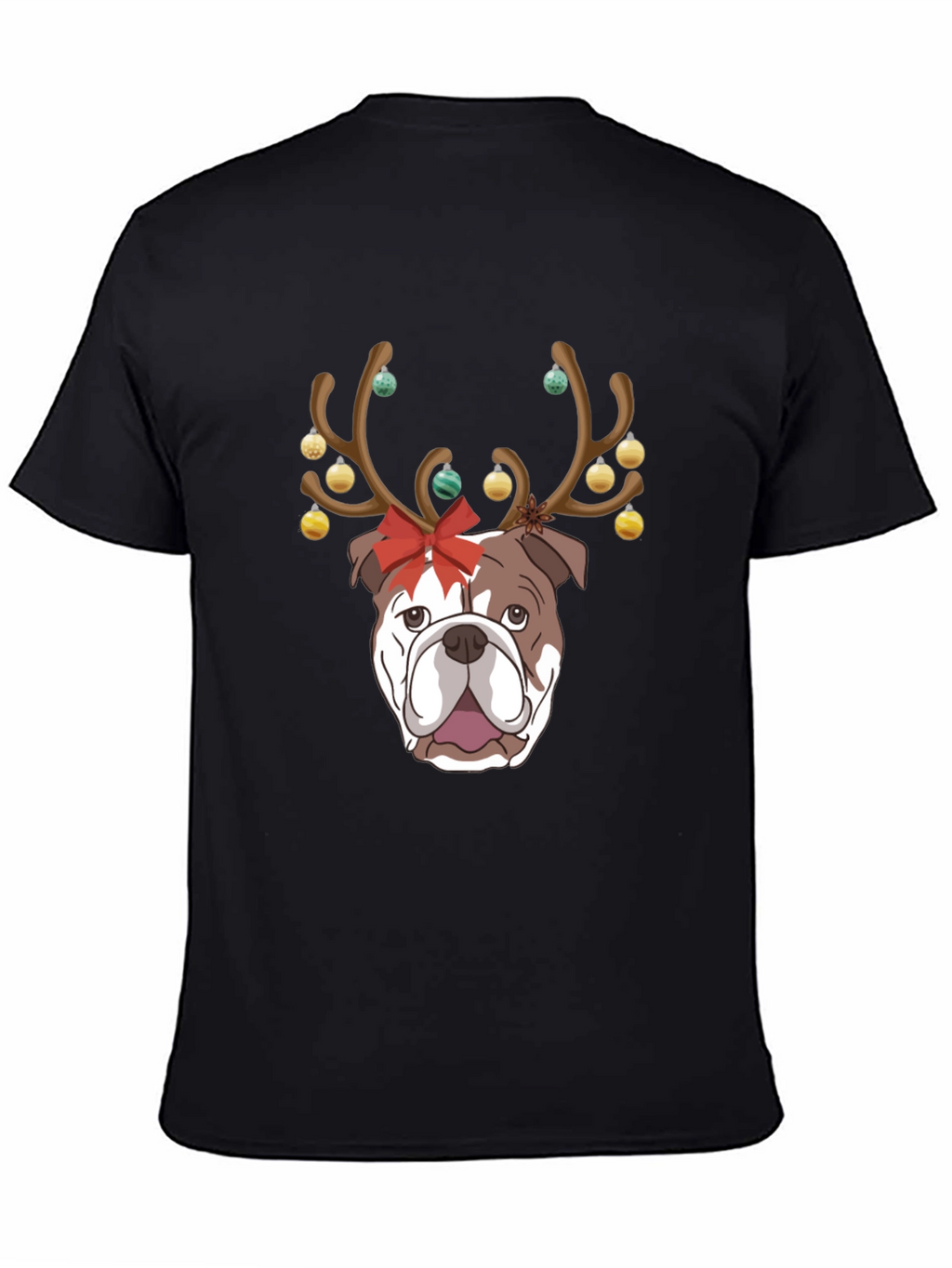 Festive Bulldog Christmas T-Shirt